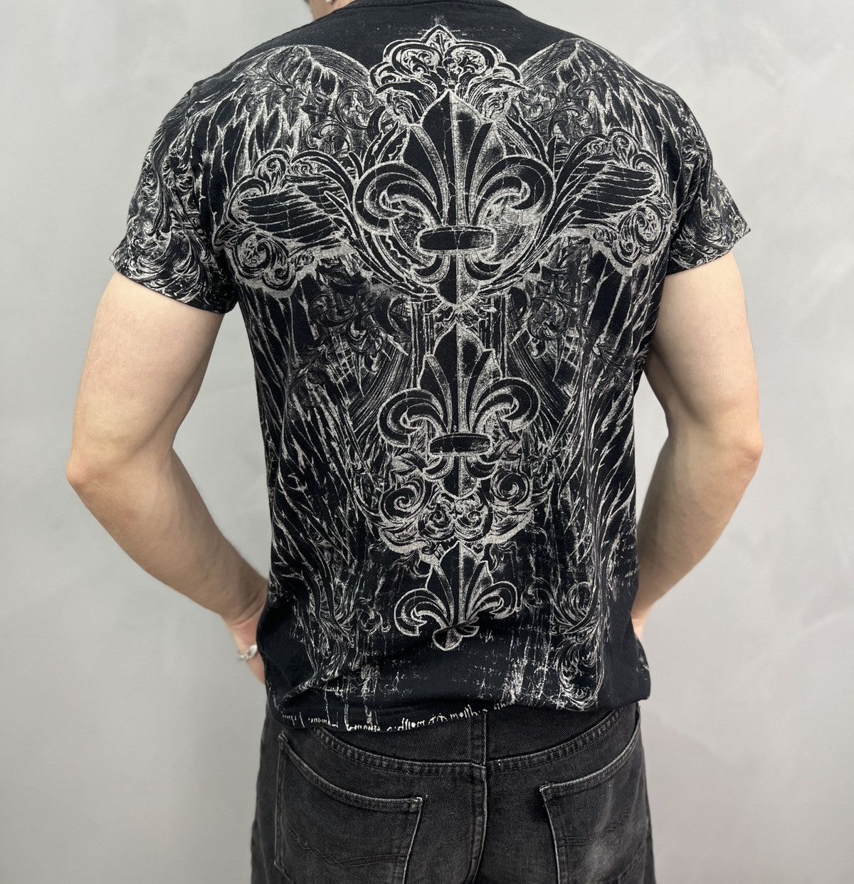 Affliction × Ed Hardy Sk8 FULL PRINT SKULL GRUNDE PUNK T-Shirt y2k affliction Size US M / EU 48-50 / 2 - 8 Thumbnail
