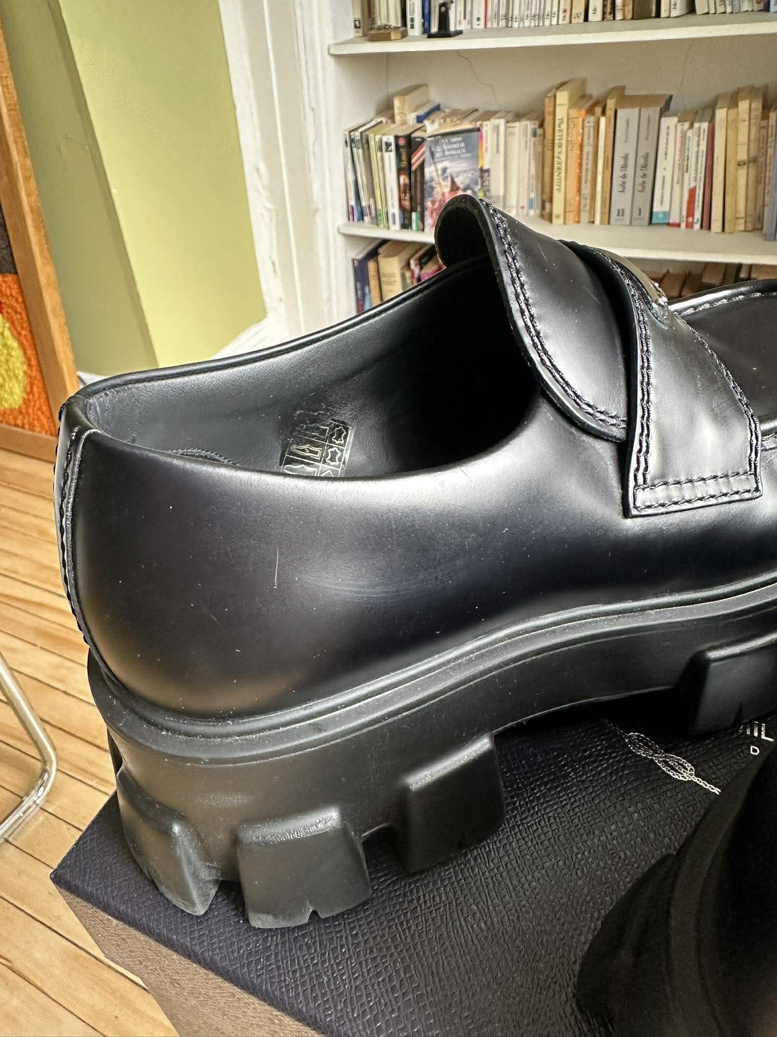 Prada Prada Monolith Brushed Leather Loafers Size US 7.5 / EU 40-41 - 8 Thumbnail