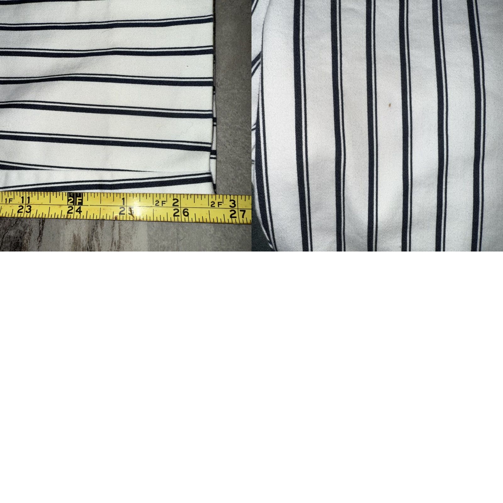 H&M H&M Pants Women’s 10 Navy Blue & White Striped Ankle Stretch Side Zip Flat Front Casual City Nautical Preppy Size 32" / US 10 / IT 46 - 9 Thumbnail