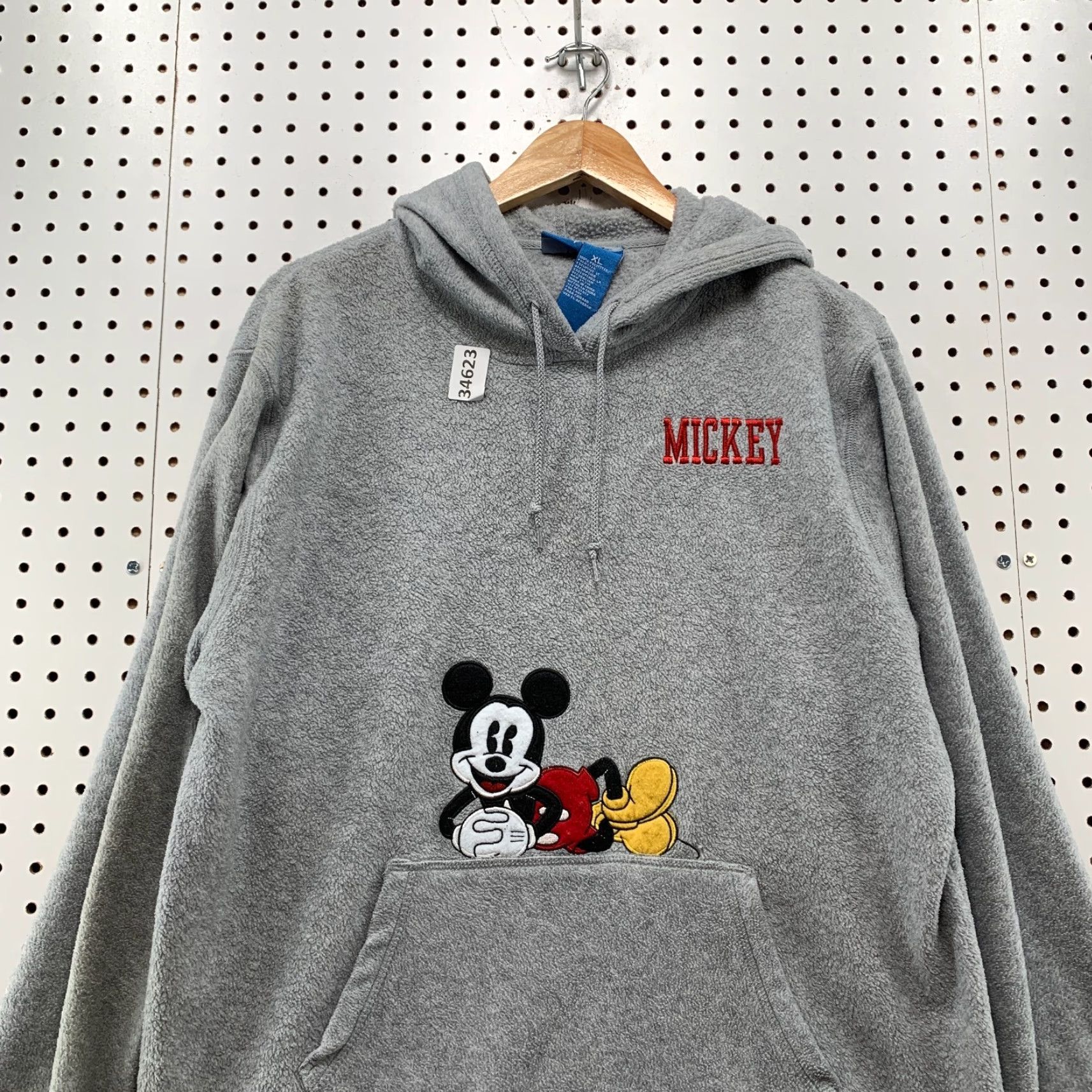 Disney Vintage Disney Mickey Mouse Hoodie Mens XL Gray Fleece Pullover 24x26.5 Size US XL / EU 56 / 4 - 5 Thumbnail