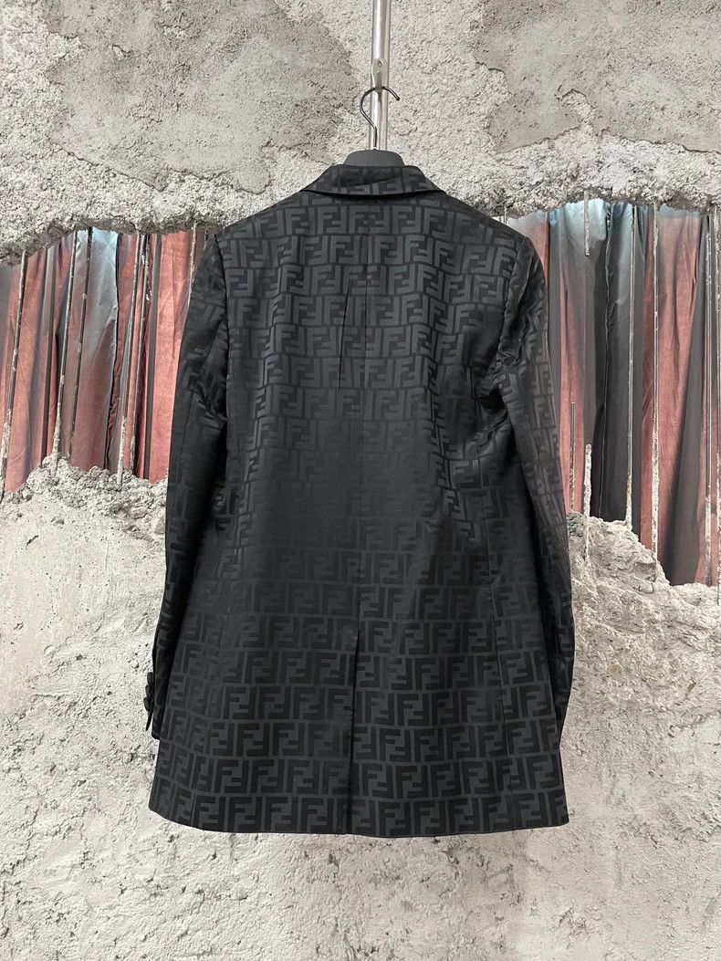 Fendi Fendi All Over Logo DoubleBreasted Blazer Size US M / EU 48-50 / 2 - 2 Thumbnail