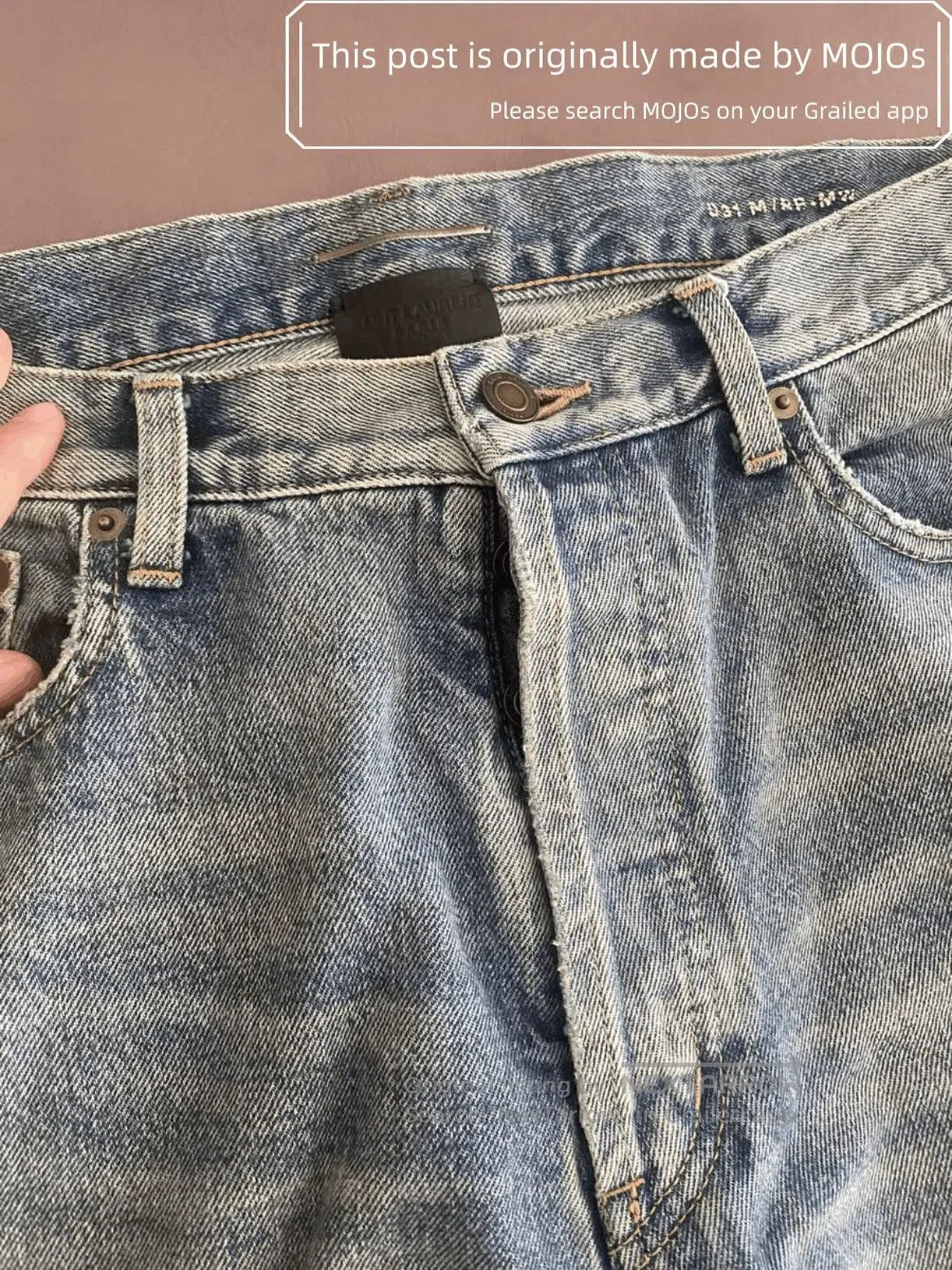 Saint Laurent Paris Sz 31 Saint Laurent Paris 22AW Heavy Washed Denim mojos1831 Size US 31 - 2 Thumbnail