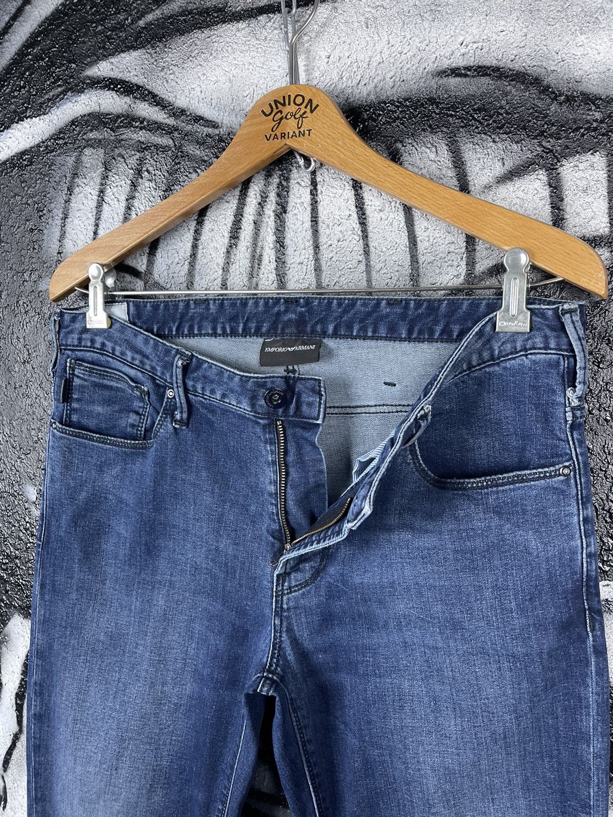 Emporio Armani Emporio Armani 9.5 oz. Slim Fit Blue Denim Jeans Size W32 Size US 32 / EU 48 - 5 Thumbnail