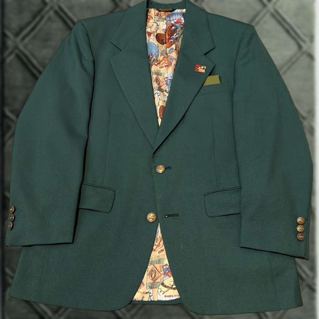 Vintage VINTAGE Palm Beach Blazer Of Champions Green Masters Blazer Jacket 42R Men's Green 2 Piece Beach Regular Mens Size 42R - 1 Thumbnail