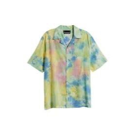 Allsaints Allsaints Pilar Tie Dye Linen Blend Camp Shirt - Size m Size US M / EU 48-50 / 2 - 1 Thumbnail