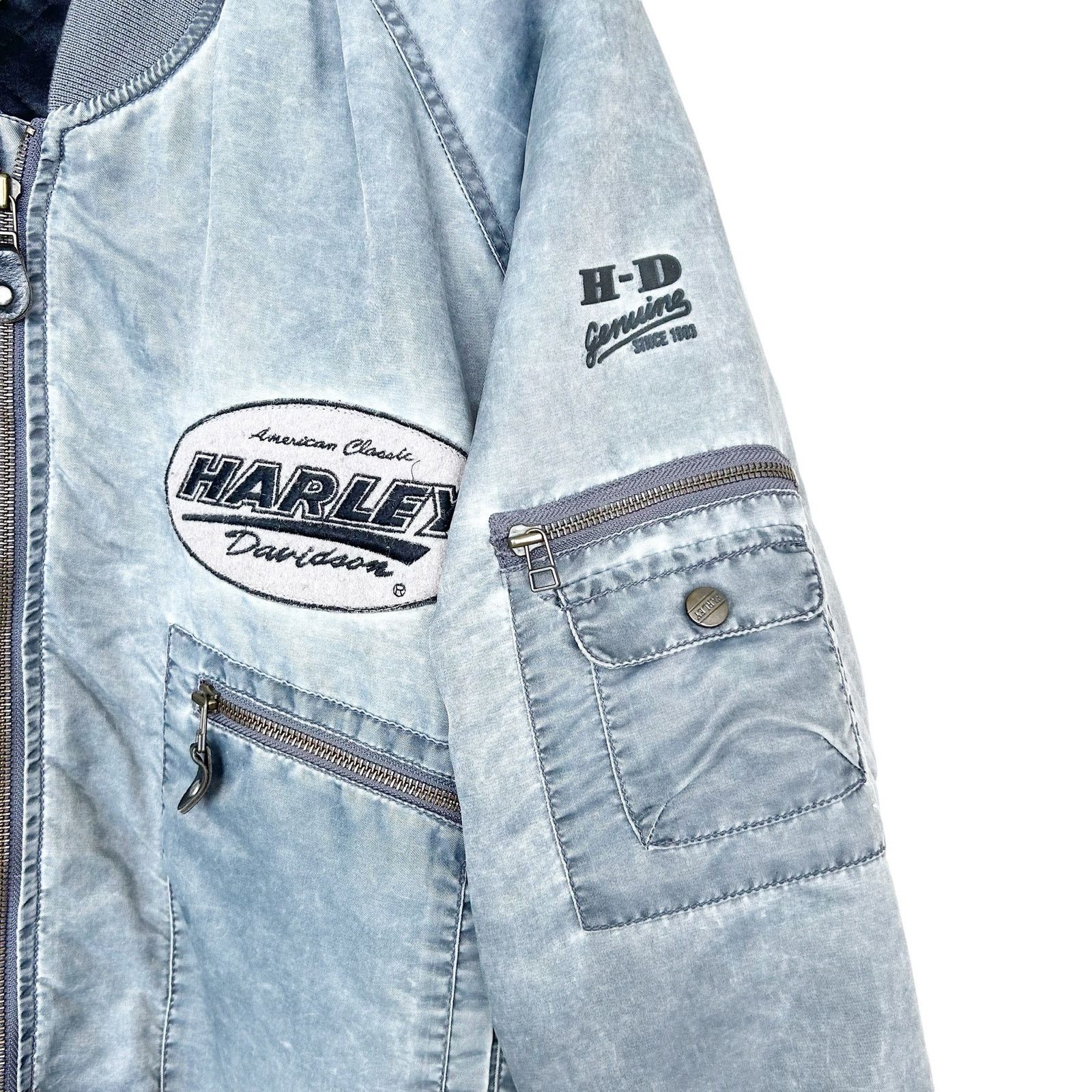 Harley Davidson Harley Davidson 90th Anniversary Gray Silver Jacket Sz L Size US L / EU 52-54 / 3 - 2 Thumbnail
