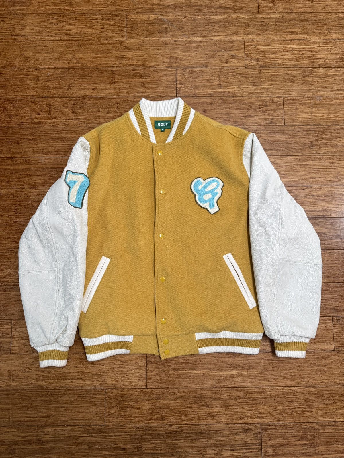Golf Wang Golf Wang/Golfmatic Yellow Wool Bomber Jacket