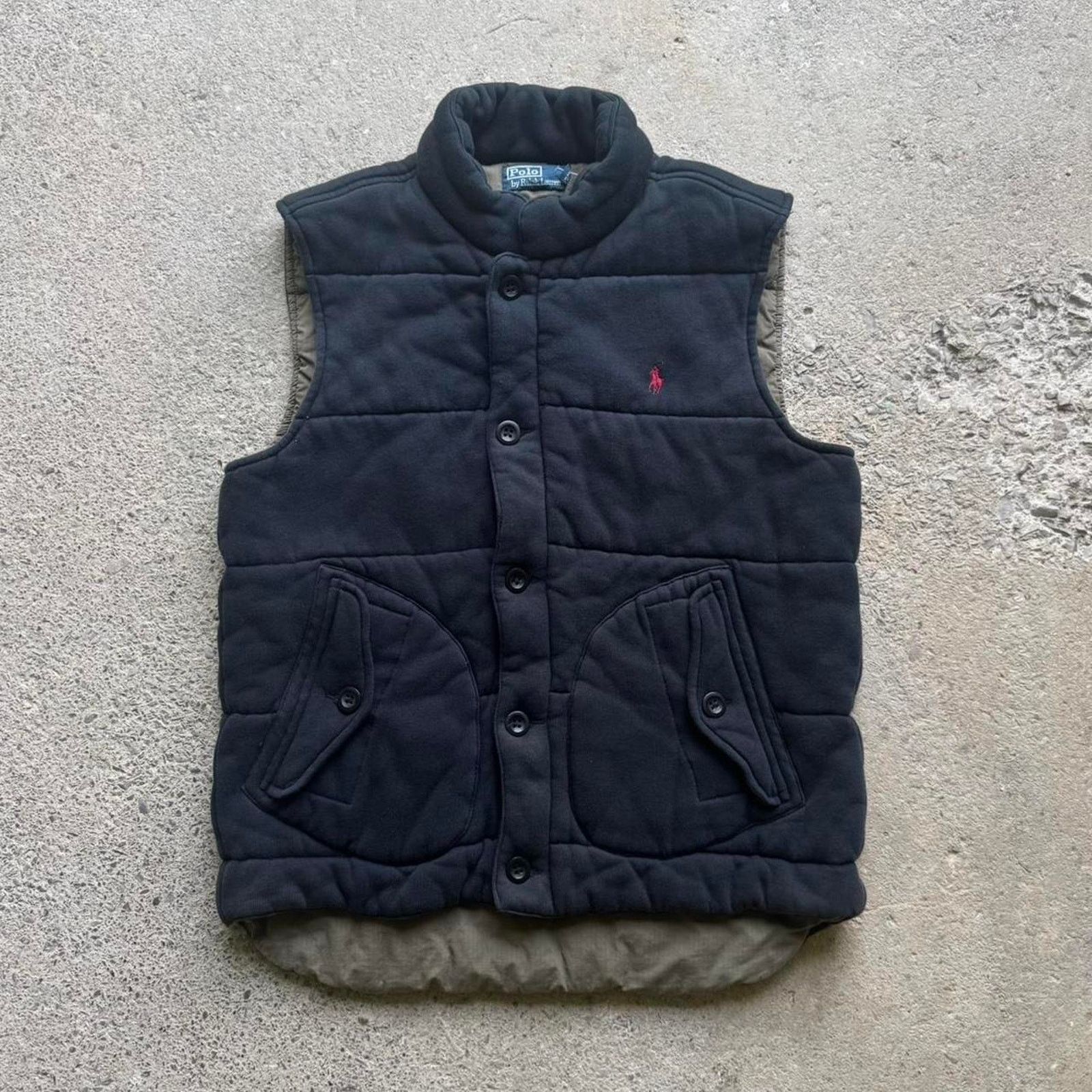Polo Ralph Lauren 90s Black Polo by Ralph Lauren Cotton Puffer Vest Size US S / EU 44-46 / 1 - 2 Thumbnail