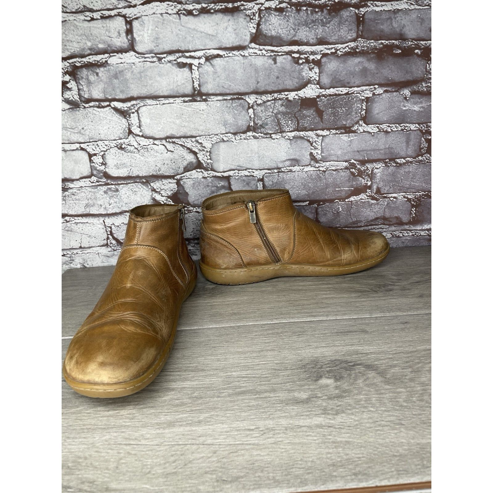 Birkenstock Birkenstock Boots Brown Leather Ankle Zip Comfort Walking Sh Size US 9.5 / IT 39.5 - 15 Thumbnail