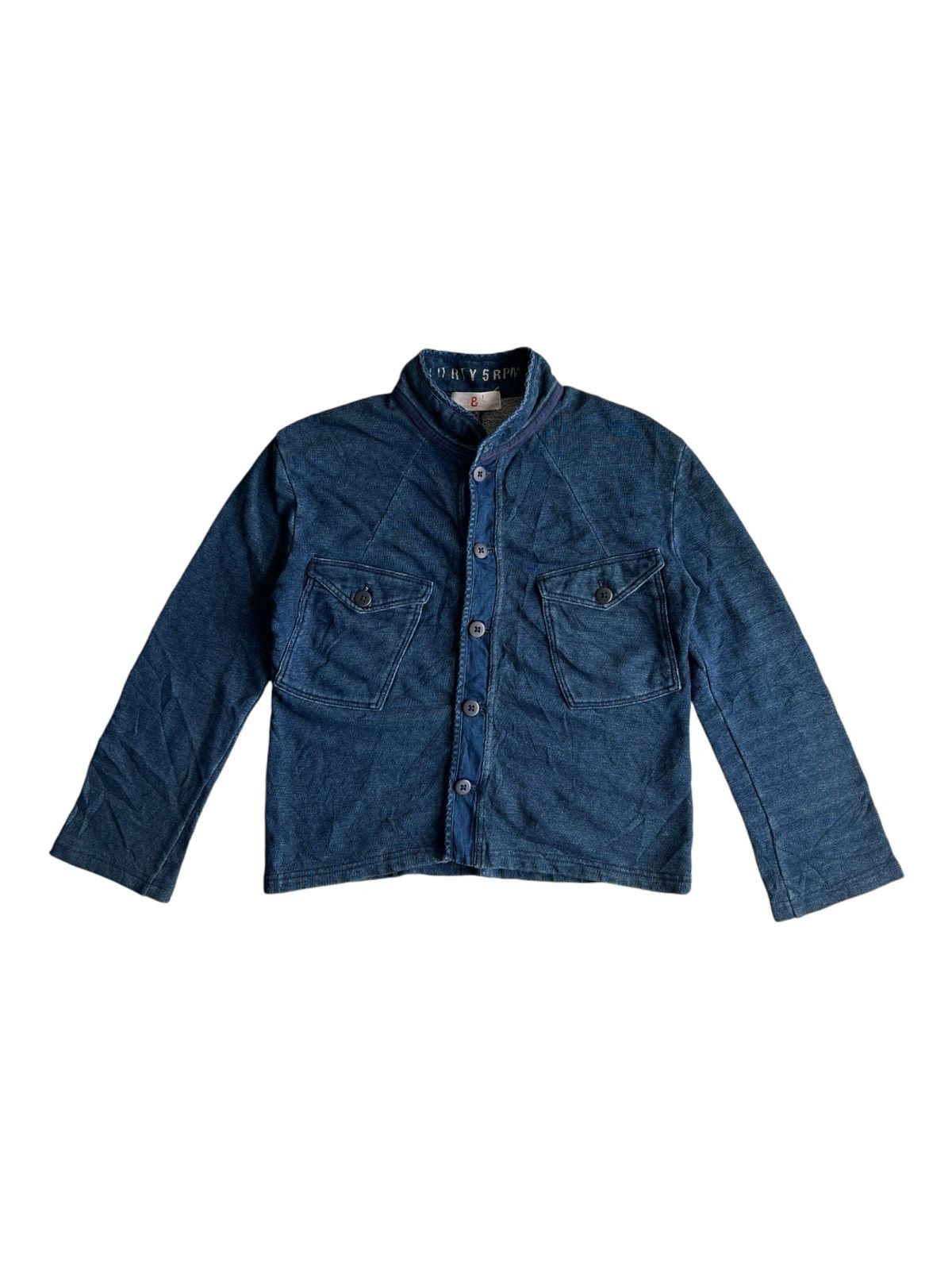 45rpm Vintage Forty Five 45RPM Indigo Big Pocket Button Jacket Size US S / EU 44-46 / 1 - 2 Thumbnail