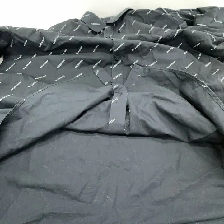 Balenciaga Balenciaga Balenciaga Black Logo Long Sleeve Shirt -2507 Size US M / EU 48-50 / 2 - 8 Thumbnail