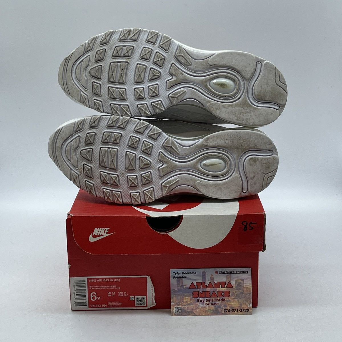 Nike Air max 97 white metallic silver Size US 6 / EU 39 - 7 Thumbnail