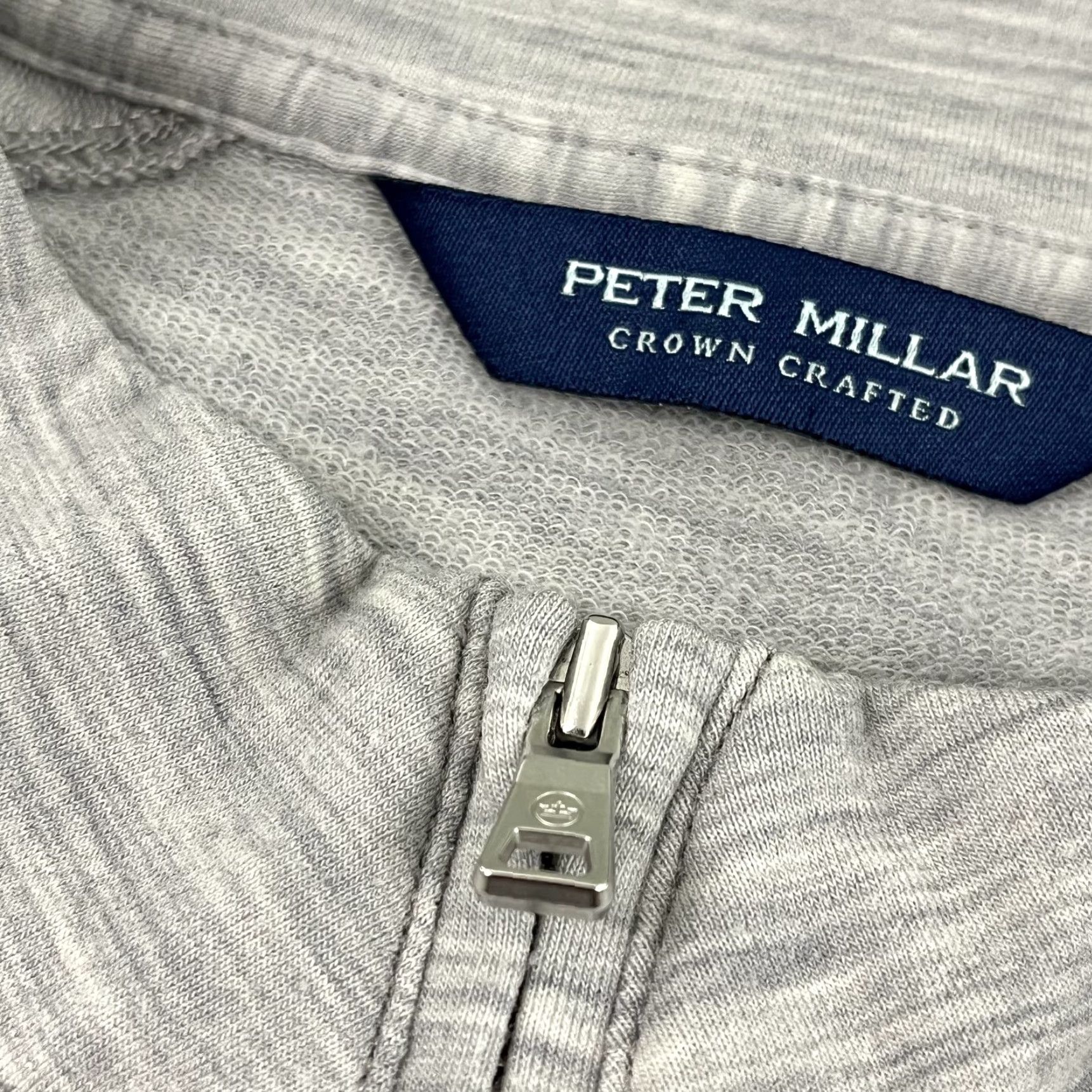 Peter Millar Peter Millar Excursionist Performance Jacket XL Gray Wool Blend 1/4 Zip Breathable Lightweight Golf Outdoor Mens Size US XL / EU 56 / 4 - 3 Thumbnail