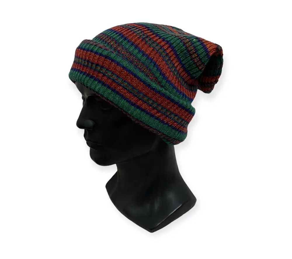 Japanese Brand × Vintage Japanese Brand Stripe Design Beanie Hat Size ONE SIZE - 1 Thumbnail