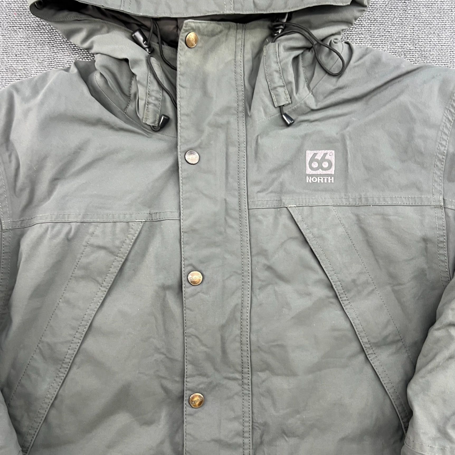 Vintage 66 Degree North Borsmork Goose Down Parka Jacket Mens Medium Hooded Gray Jacket Size US M / EU 48-50 / 2 - 5 Thumbnail