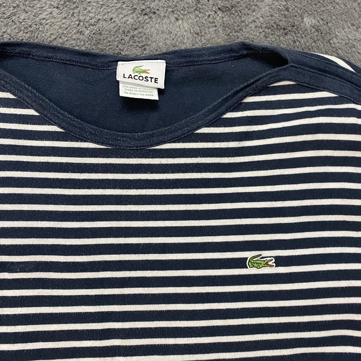 Japanese Brand × Lacoste Vintage Lacoste Sweater Striped Mini Logo Avant Garde Luxury Size US M / EU 48-50 / 2 - 7 Thumbnail