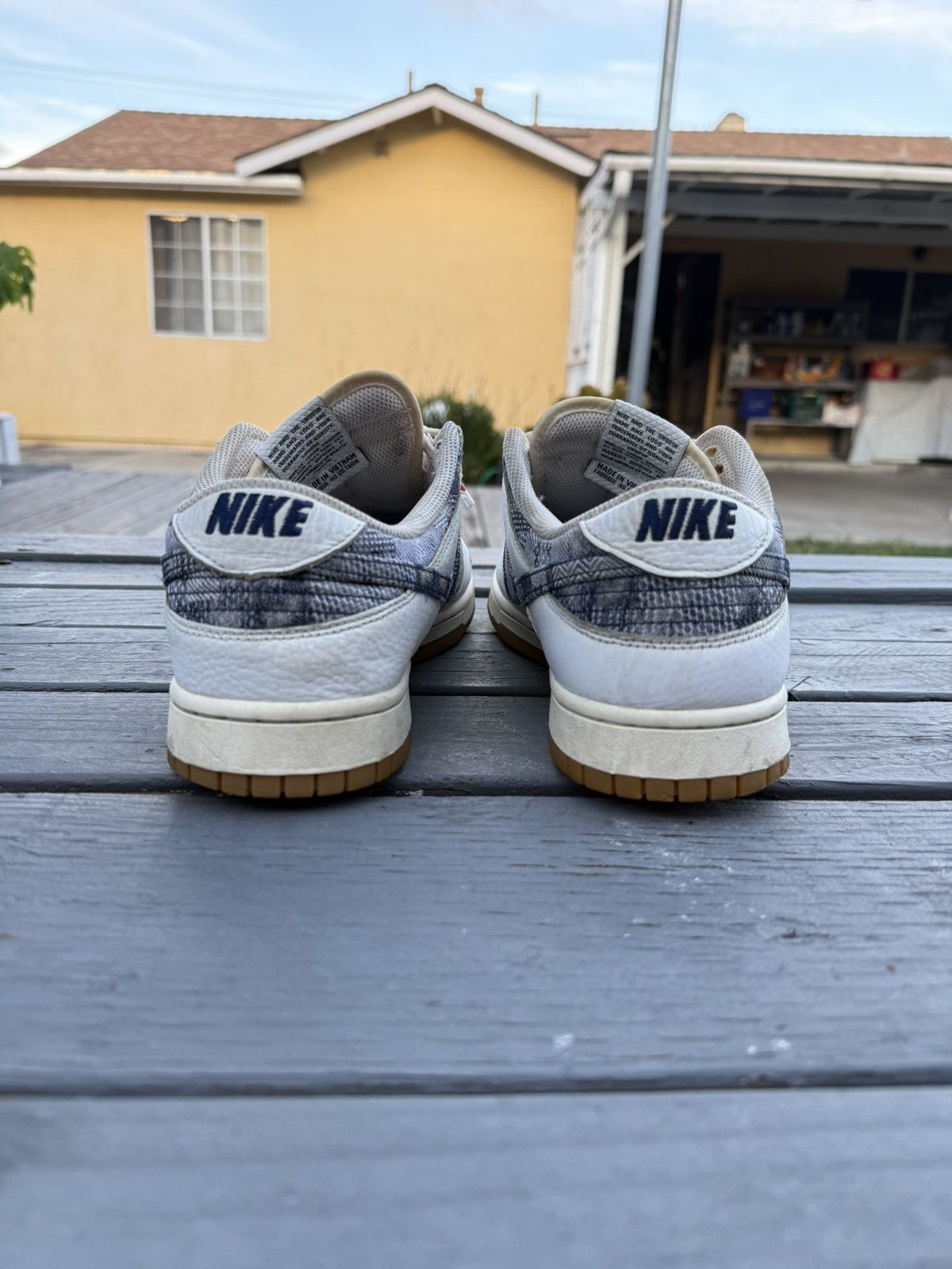 Nike Nike Dunk Low Washed Denim Size US 11.5 / EU 44-45 - 7 Thumbnail