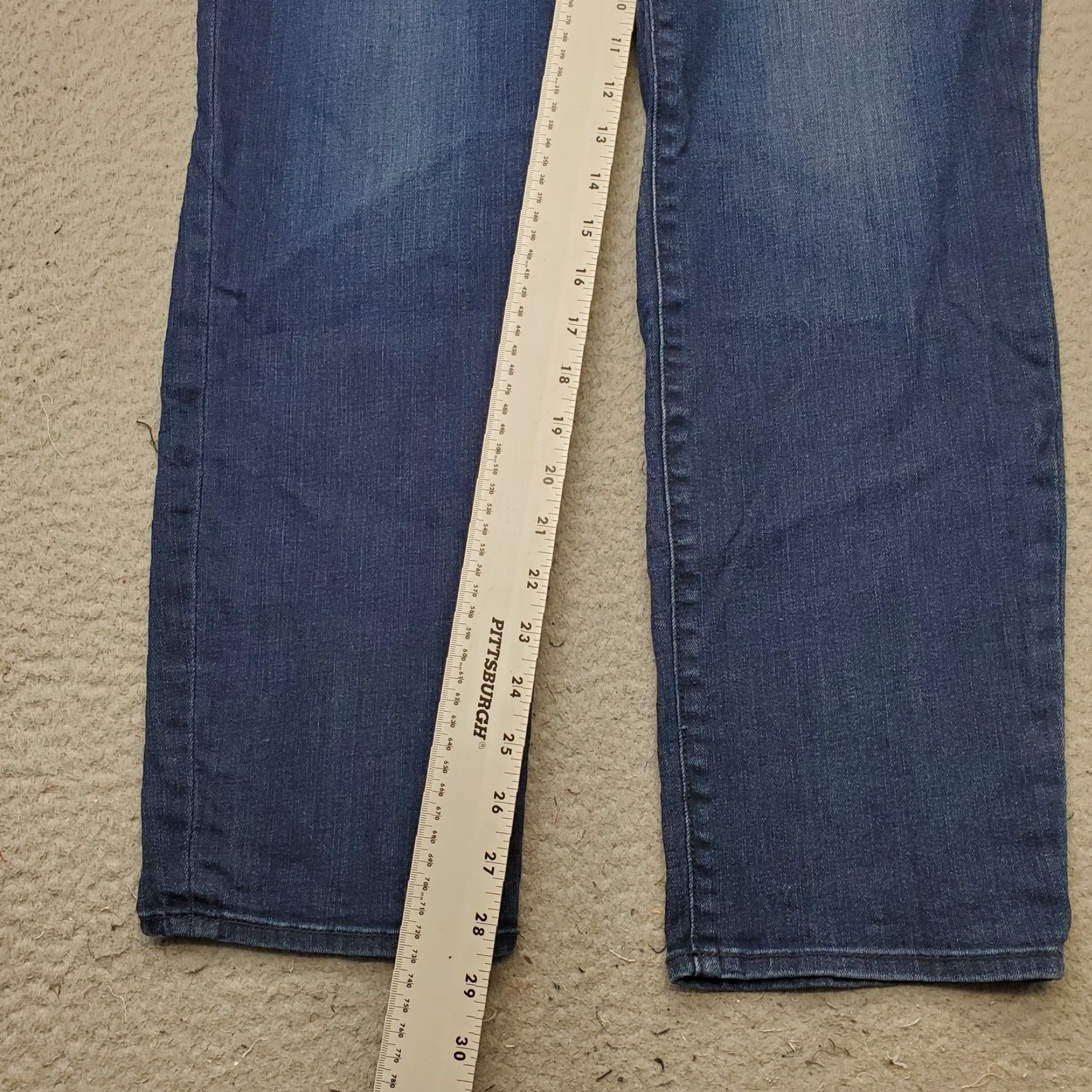 Ann Taylor Ann Taylor Womens Jeans Main Straight 10 Blue Denim Stretch Size 10 5-Pocket Design Size 32" / US 10 / IT 46 - 4 Thumbnail