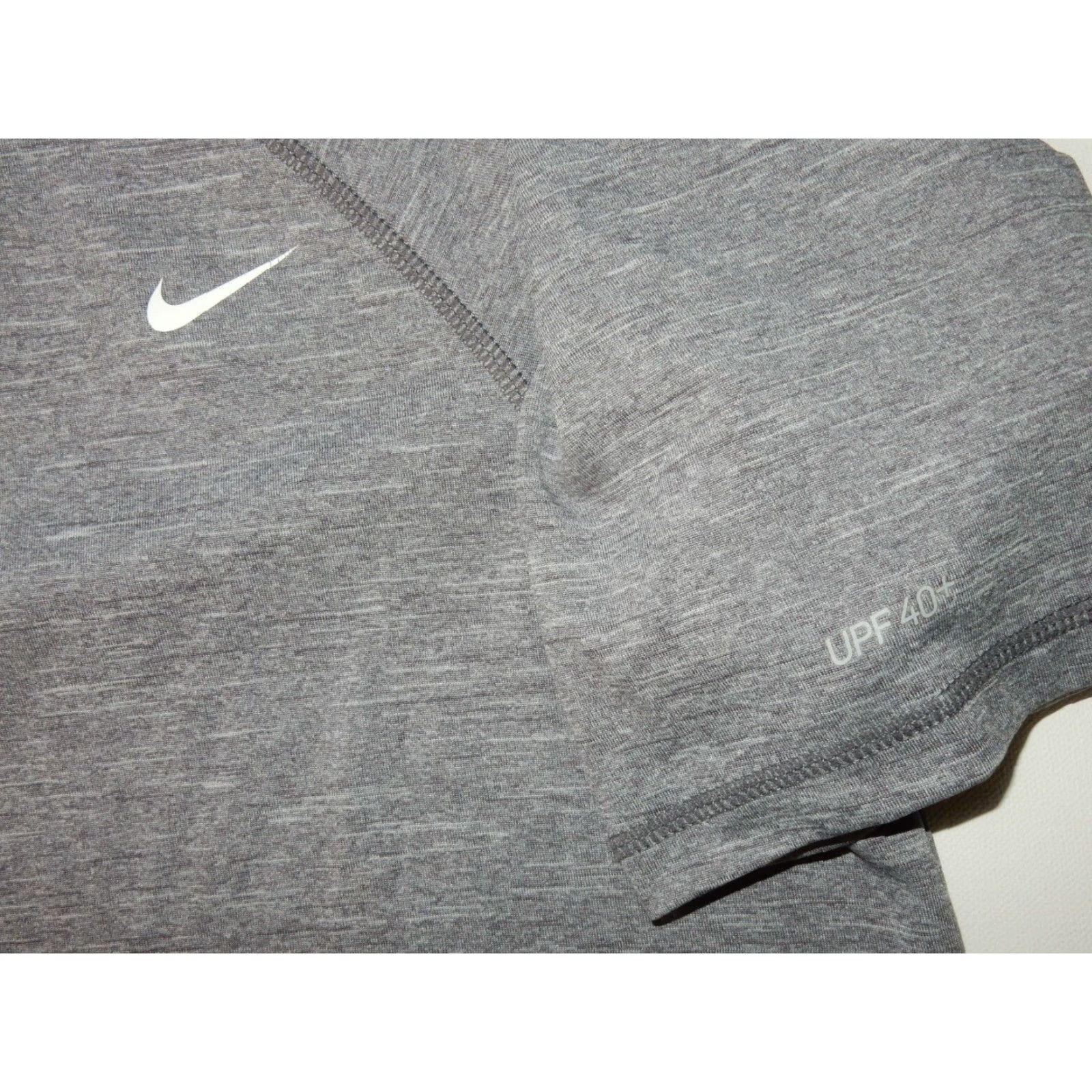 Bally Nike Men's T Shirt S UPF Dri-Fit 40+ Gray Short Sleeve Polyester Mens Shirt Size US S / EU 44-46 / 1 - 2 Thumbnail