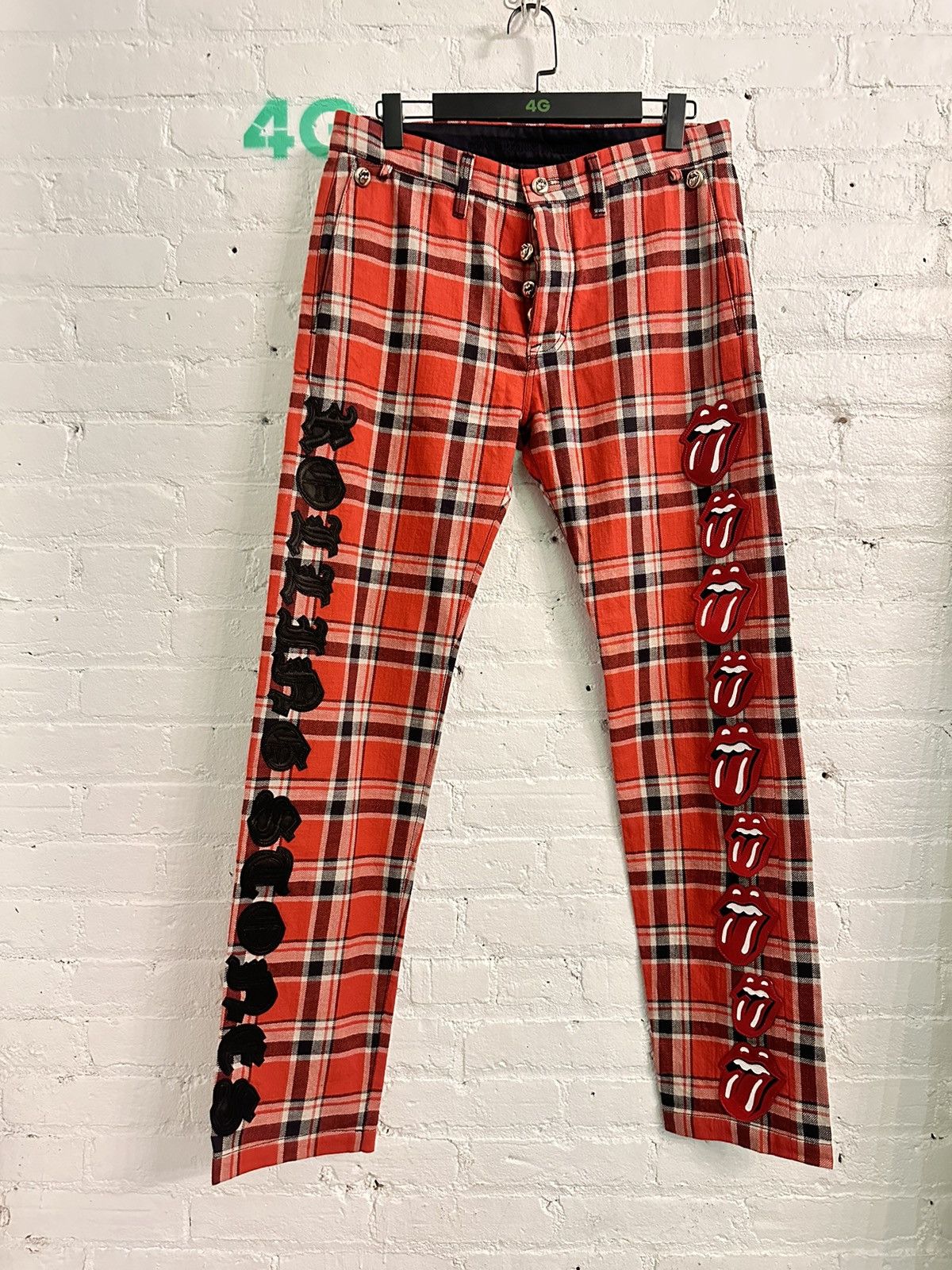 Chrome Hearts CHROME HEARTS 1 of 6 ROLLING STONES PATCH JEANS Size US 31 - 1 Thumbnail