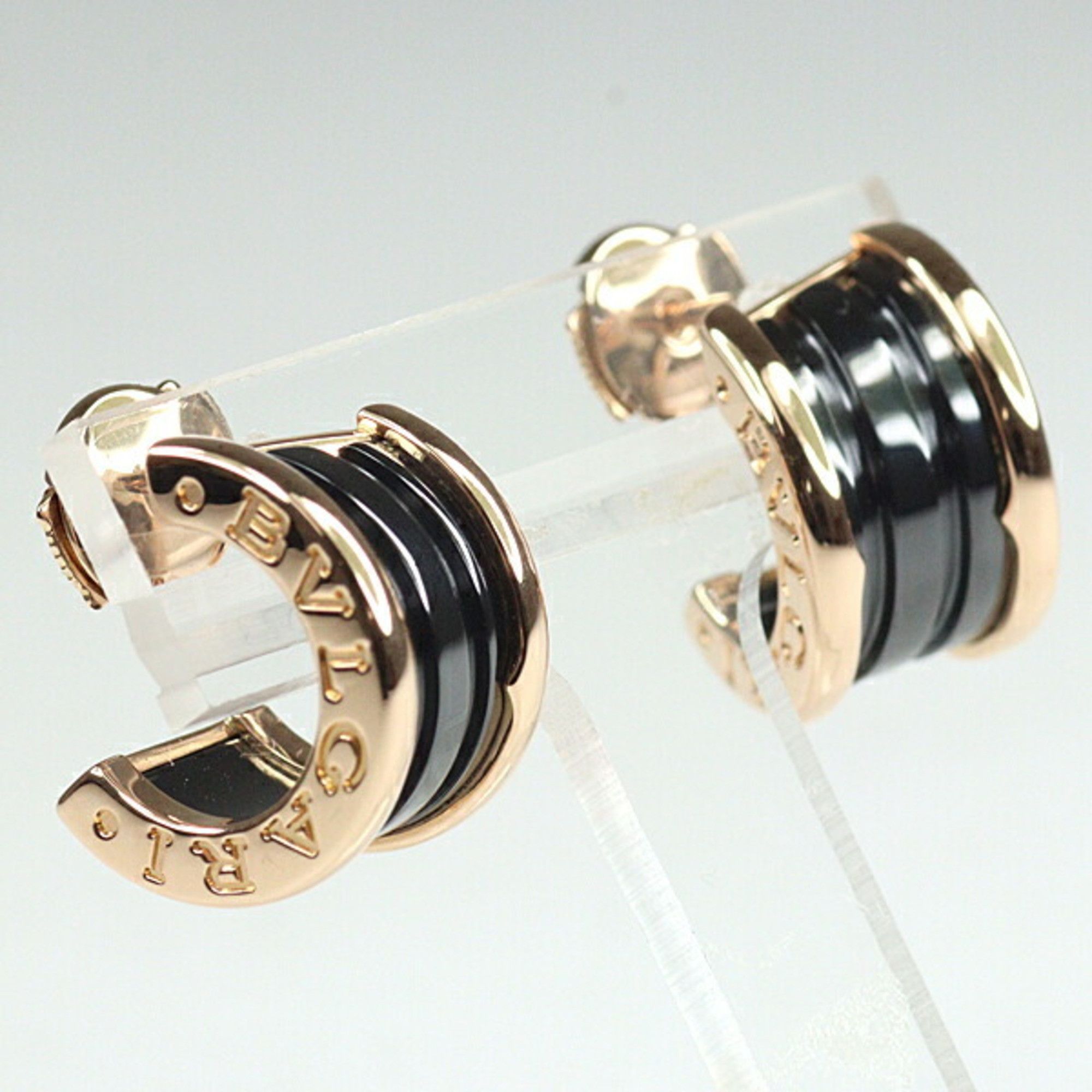 Bvlgari BVLGARI B.Zero1 Earrings, Pink Gold, K18PG, Black Ceramic Size ONE SIZE - 1 Thumbnail