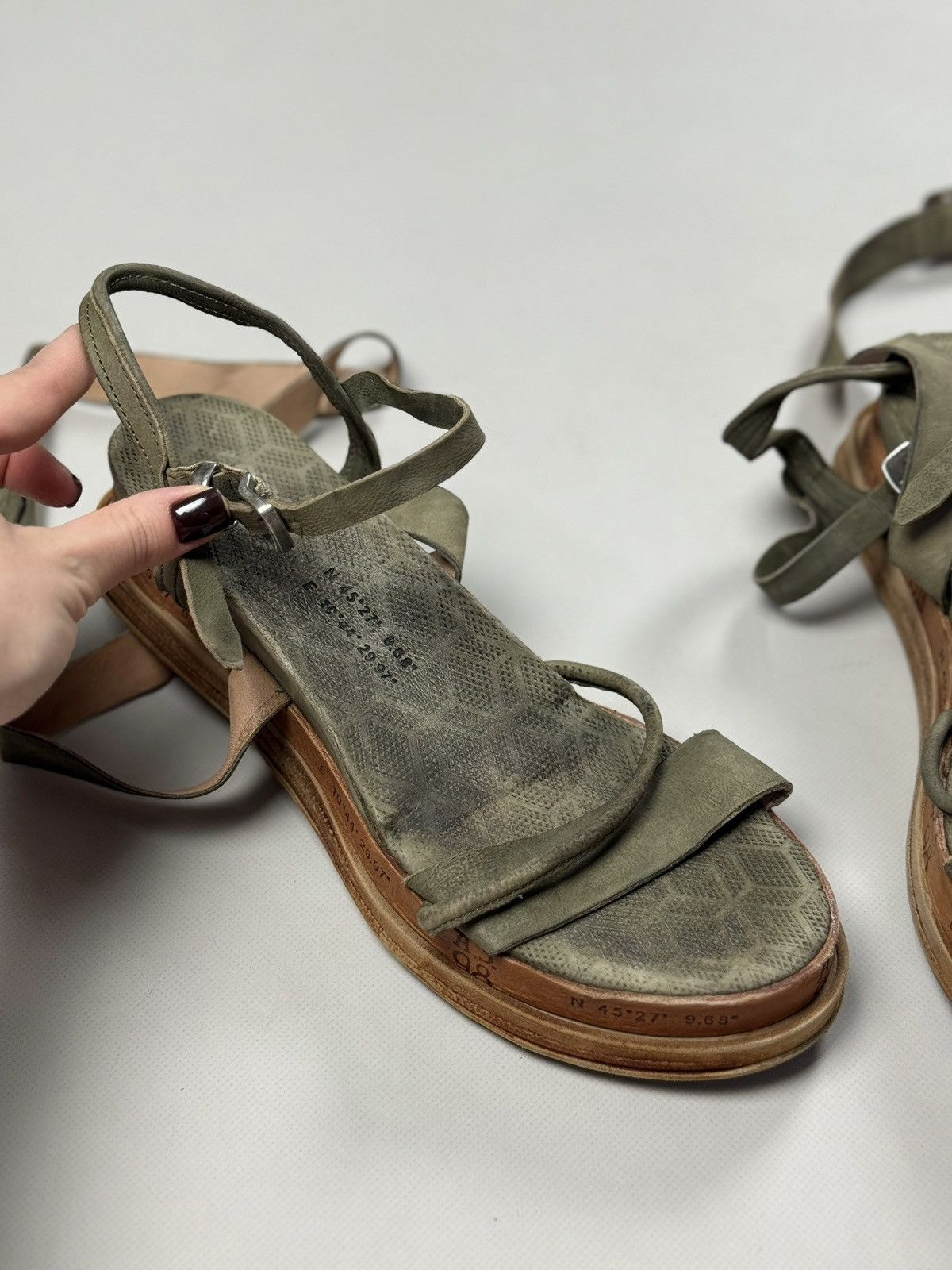 A.S.98 A.S. 98 Airstep Lagos Leather Strappy Platform Sandals Size US 11 / IT 41 - 9 Thumbnail