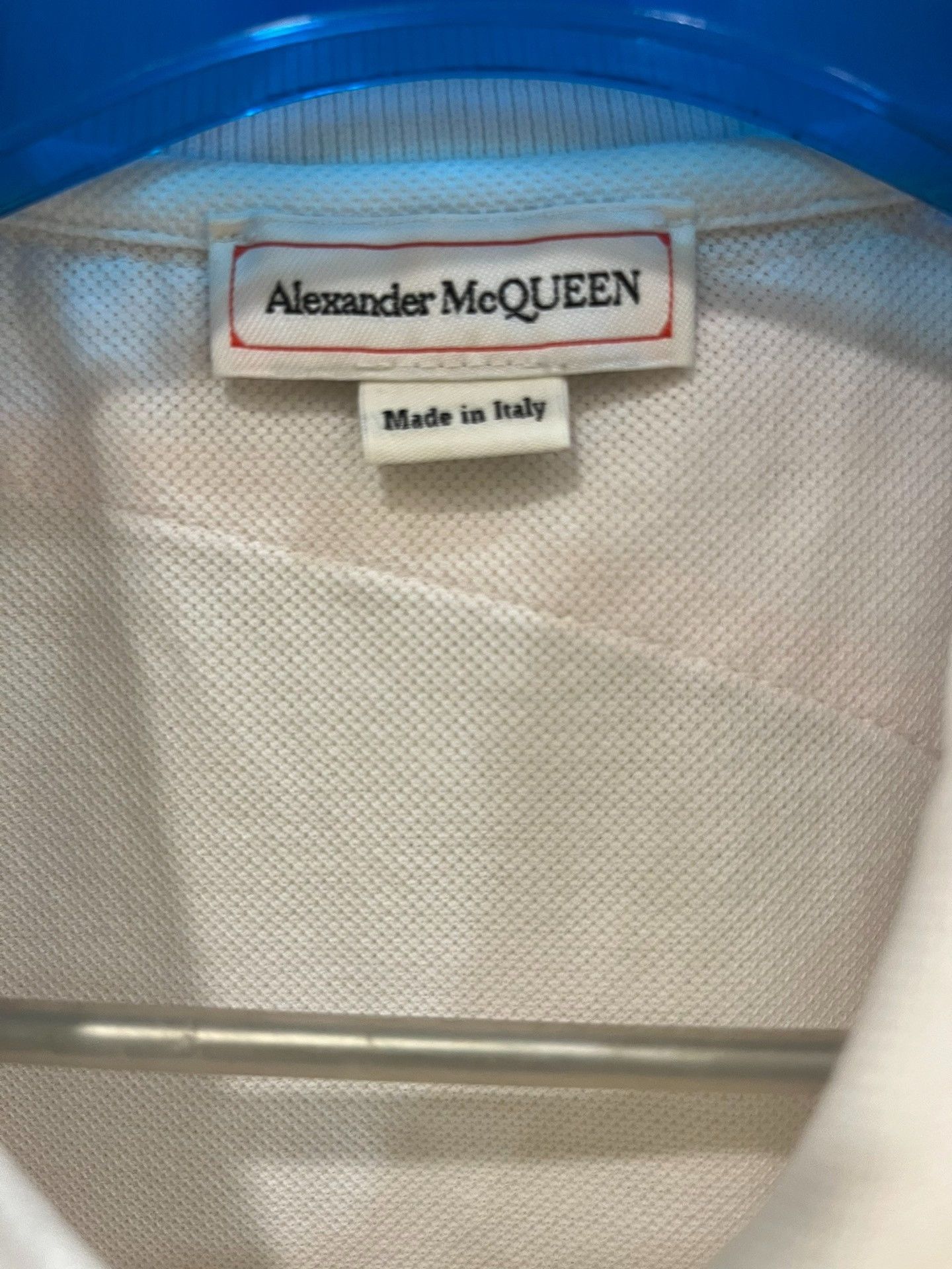 Alexander McQueen Alexander McQueen White Cotton Polo T-shirt Size US M / EU 48-50 / 2 - 2 Thumbnail