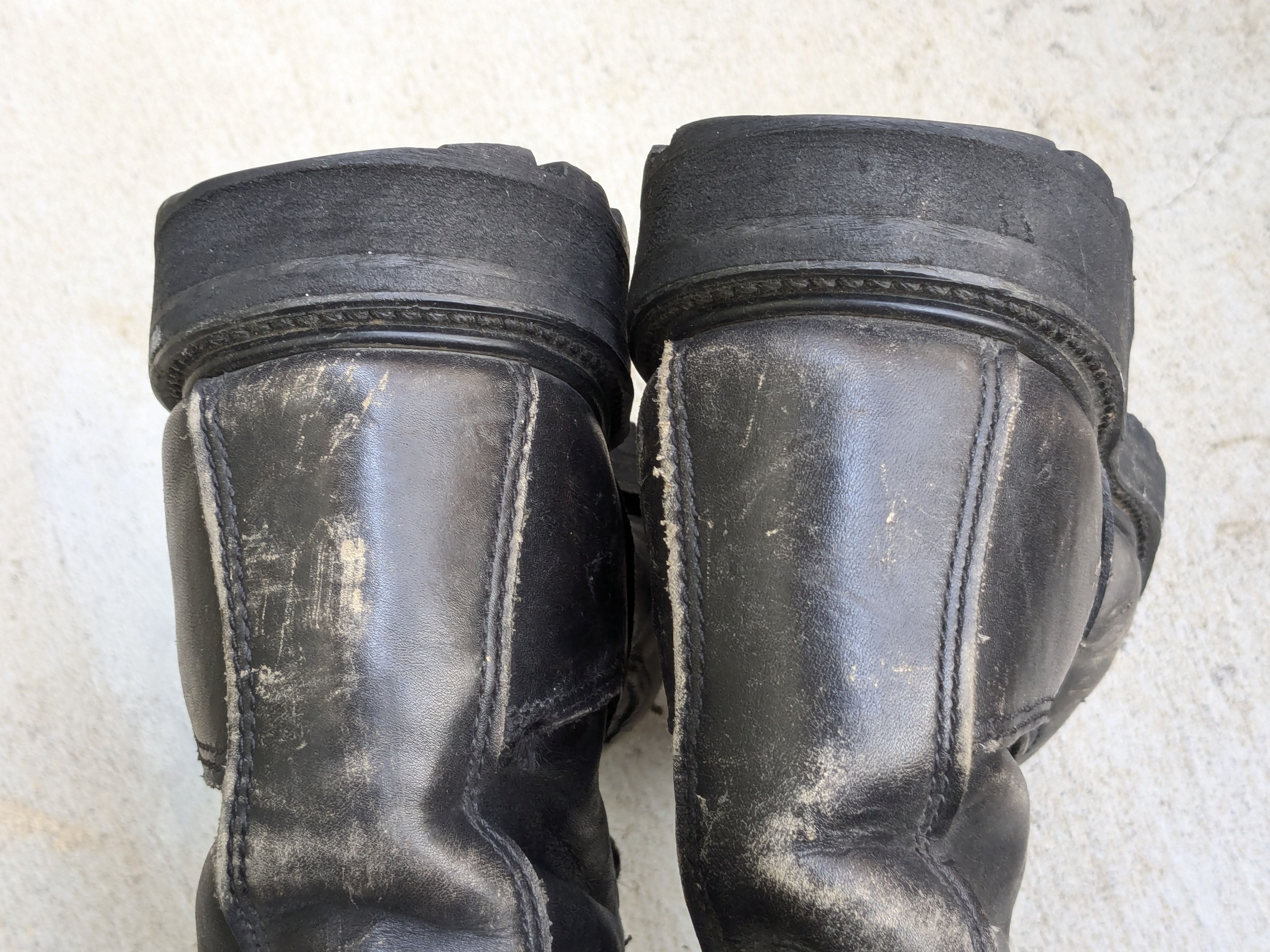 Genuine Leather × Vintage Vintage Boots Black Leather 10 Wide Work Rubber Combat Size US 10 / EU 43 - 17 Thumbnail