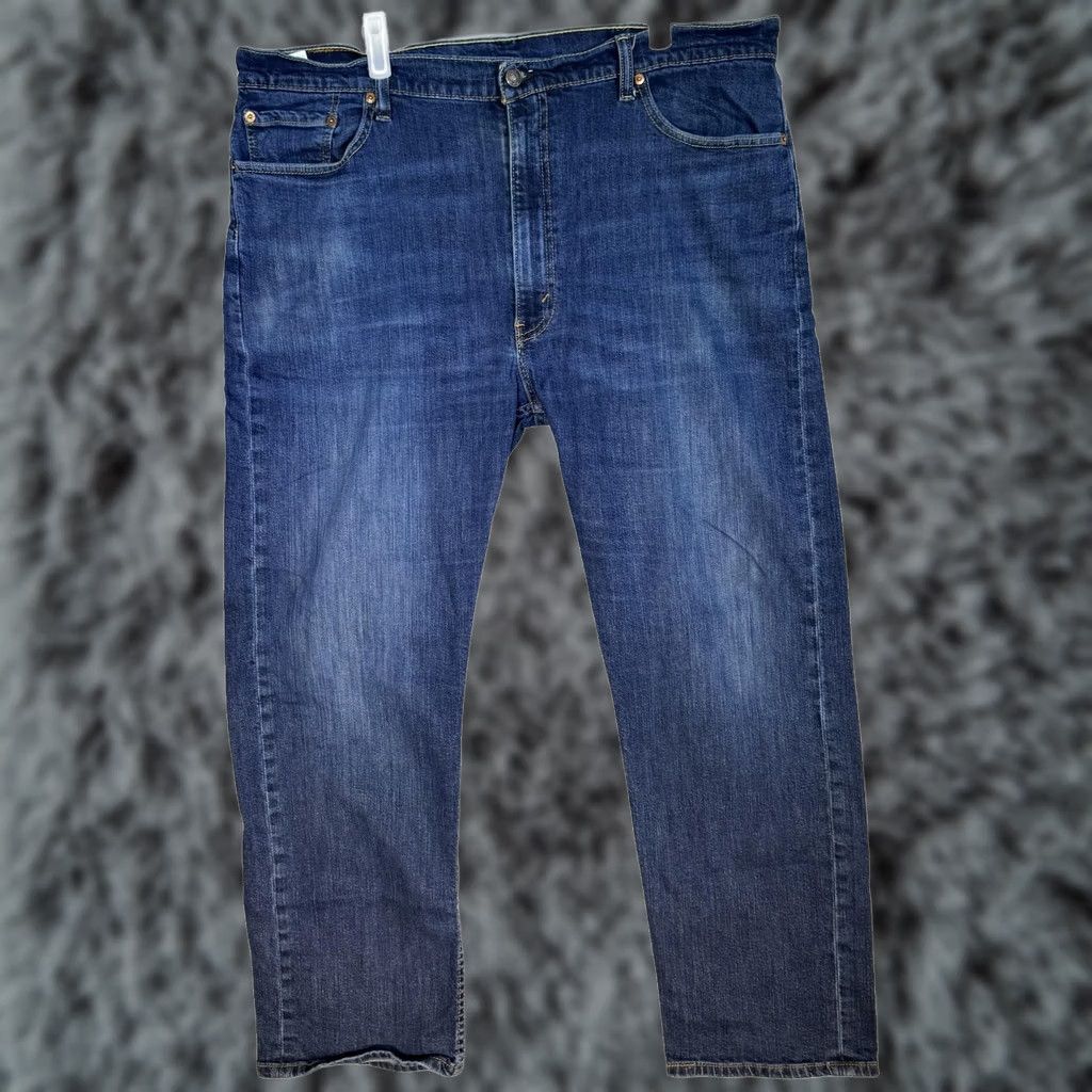 Levi's Levi'S Jeans Mens 42x30 Blue Stretch Denim Straight Leg Medium Wash Casual - Great Condition Size US 42 / EU 58 - 1 Thumbnail