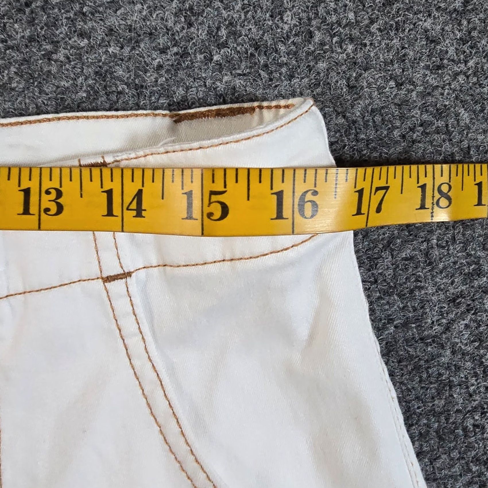 Joie Joie Jeans Womens Size 12 White Carpenter Baggy Straight Leg Cargo Casual Painte Mens Womens Girls Boys Size 34" / US 12 / IT 48 - 5 Thumbnail