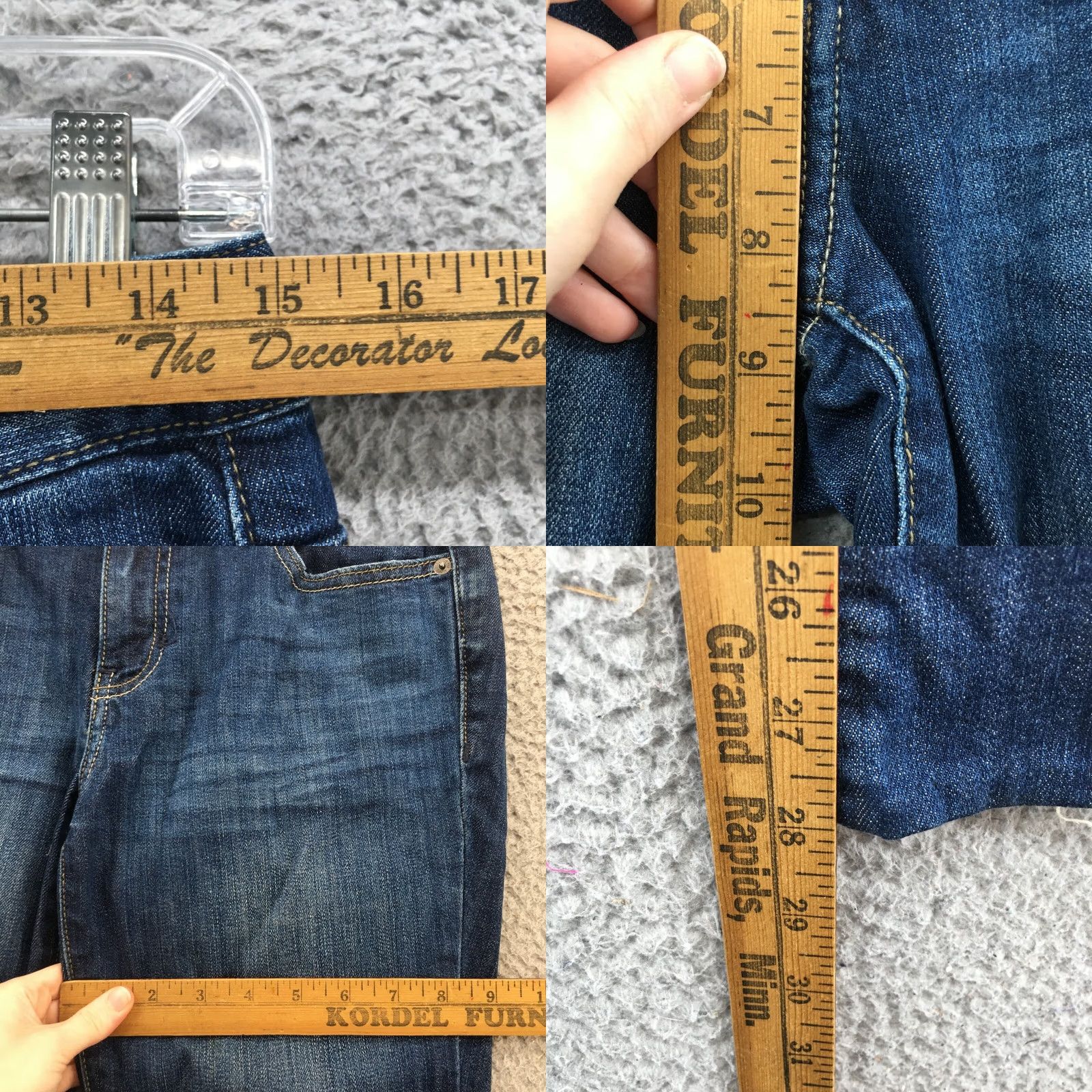 Calvin Klein Calvin Klein Jeans Bootcut Womens 27 Regular Blue Denim Zip Pants 5-Pocket Classic Modern California CK Size 27" / US 4 / IT 40 - 8 Thumbnail