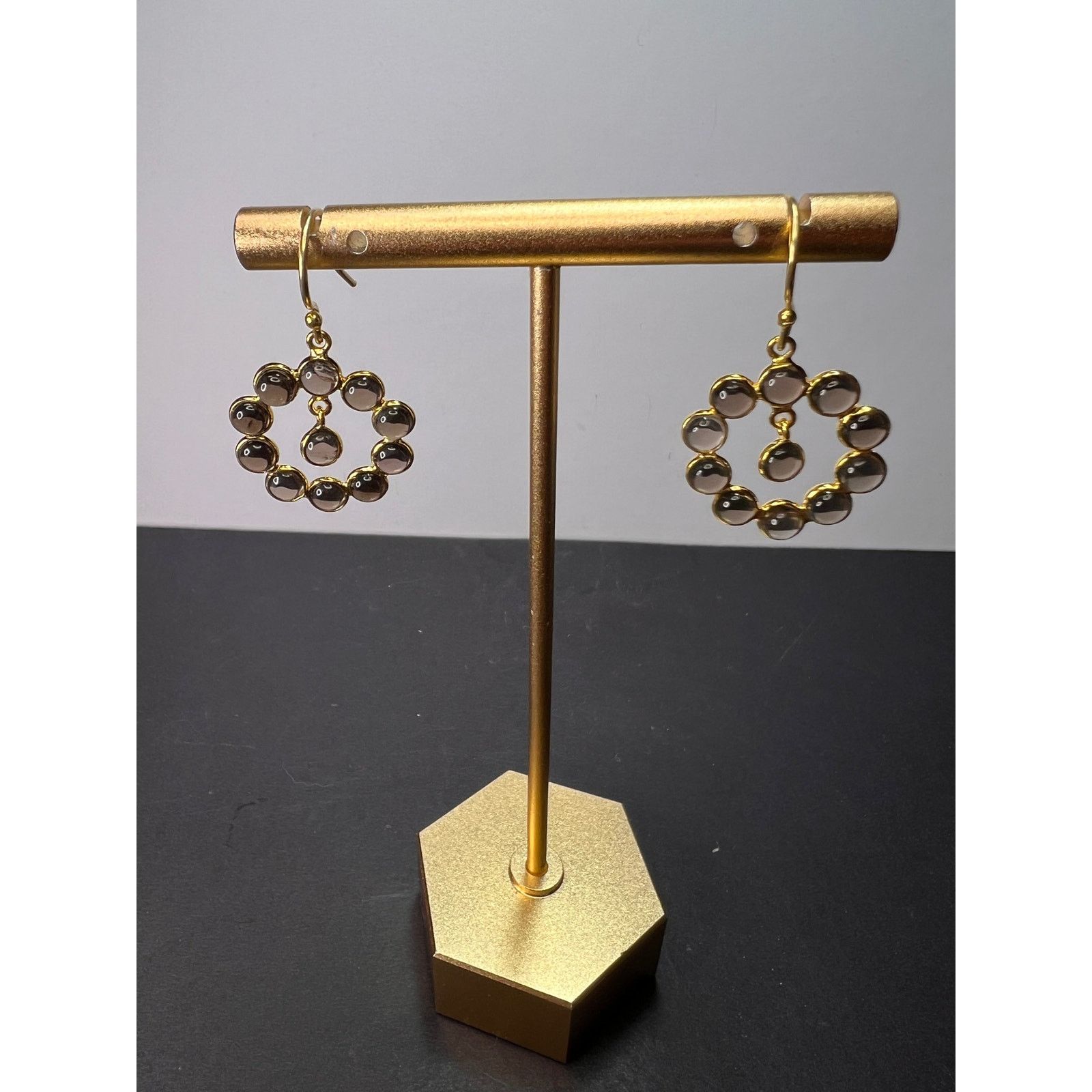 Other Smoky quartz drop earrings in gold over sterling silver Size ONE SIZE - 2 Thumbnail