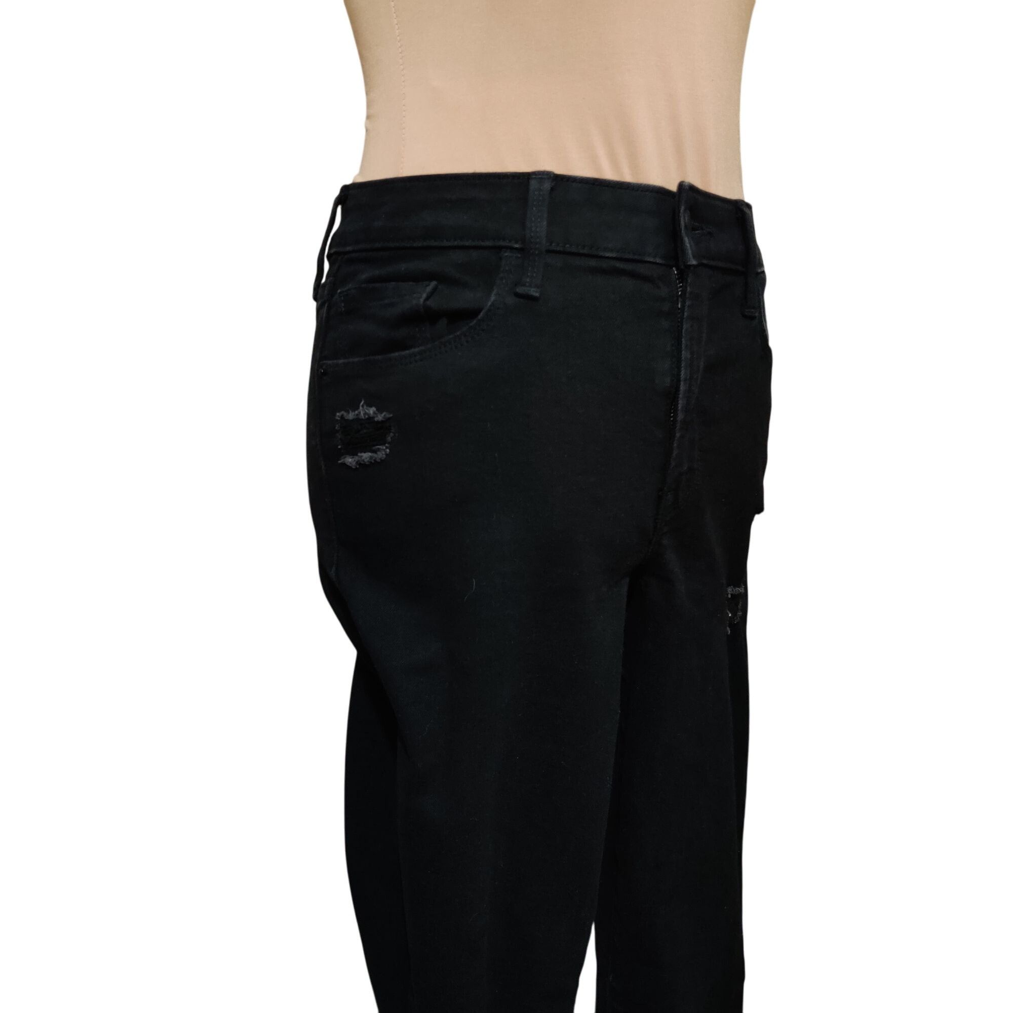 Old Navy Old Navy 8T Pop Icon Skinny mid rise distressed black jeans Size 30" / US 8 / IT 44 - 2 Thumbnail