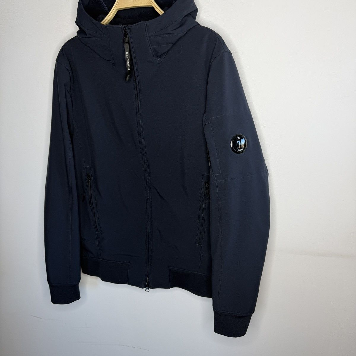 C.P. Company Cp Company Softshell Jacket Dark Navy Glass Logo Size US L / EU 52-54 / 3 - 2 Thumbnail
