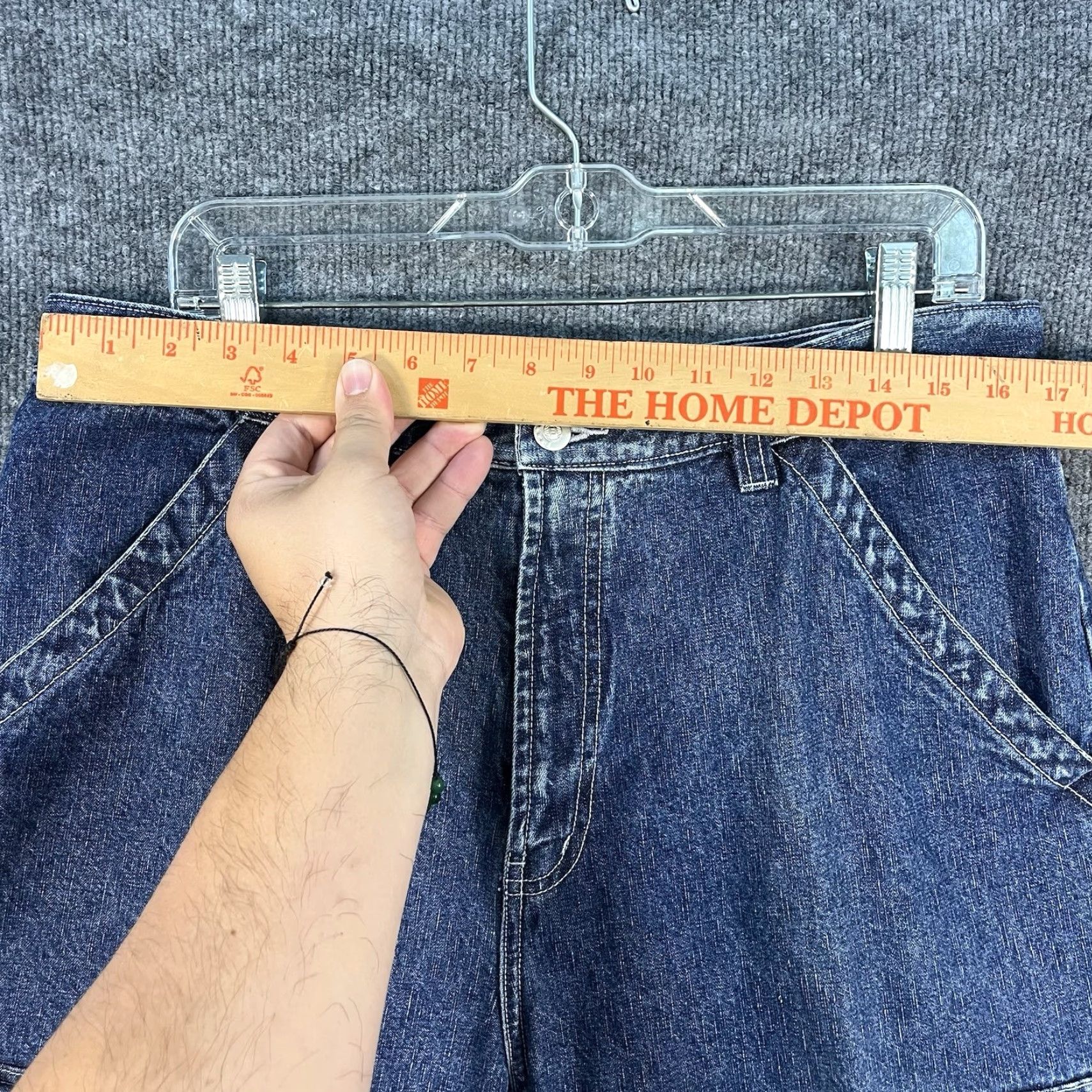 Vintage VINTAGE Utility Jeans Wide-Leg Baggy 34x30 Mens Denim Blue 5-Pocket Grunge Streetwear Size US 34 / EU 50 - 2 Thumbnail