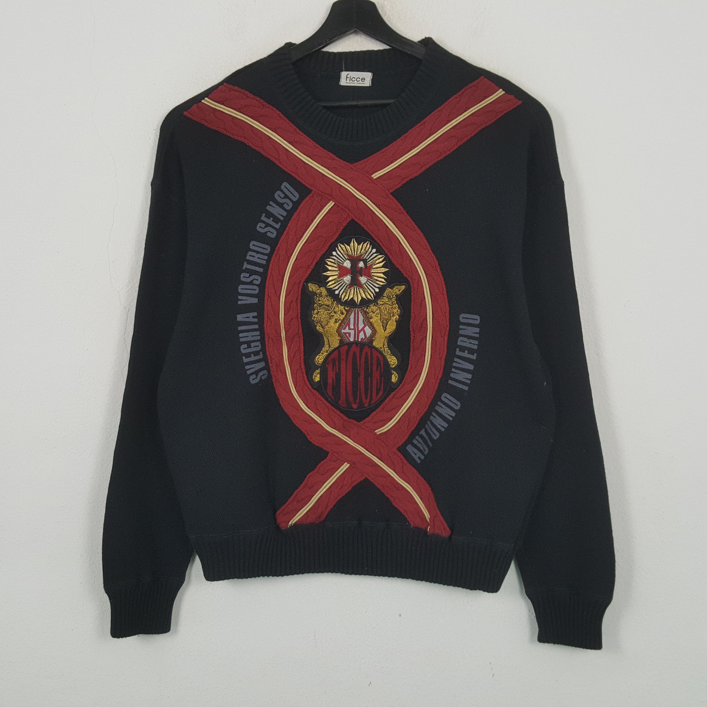 Vintage Ficce Yoshiyuki Konishi Streetwear Style Sweatshirt RR8 Size US XXL / EU 58 / 5 - 1 Thumbnail