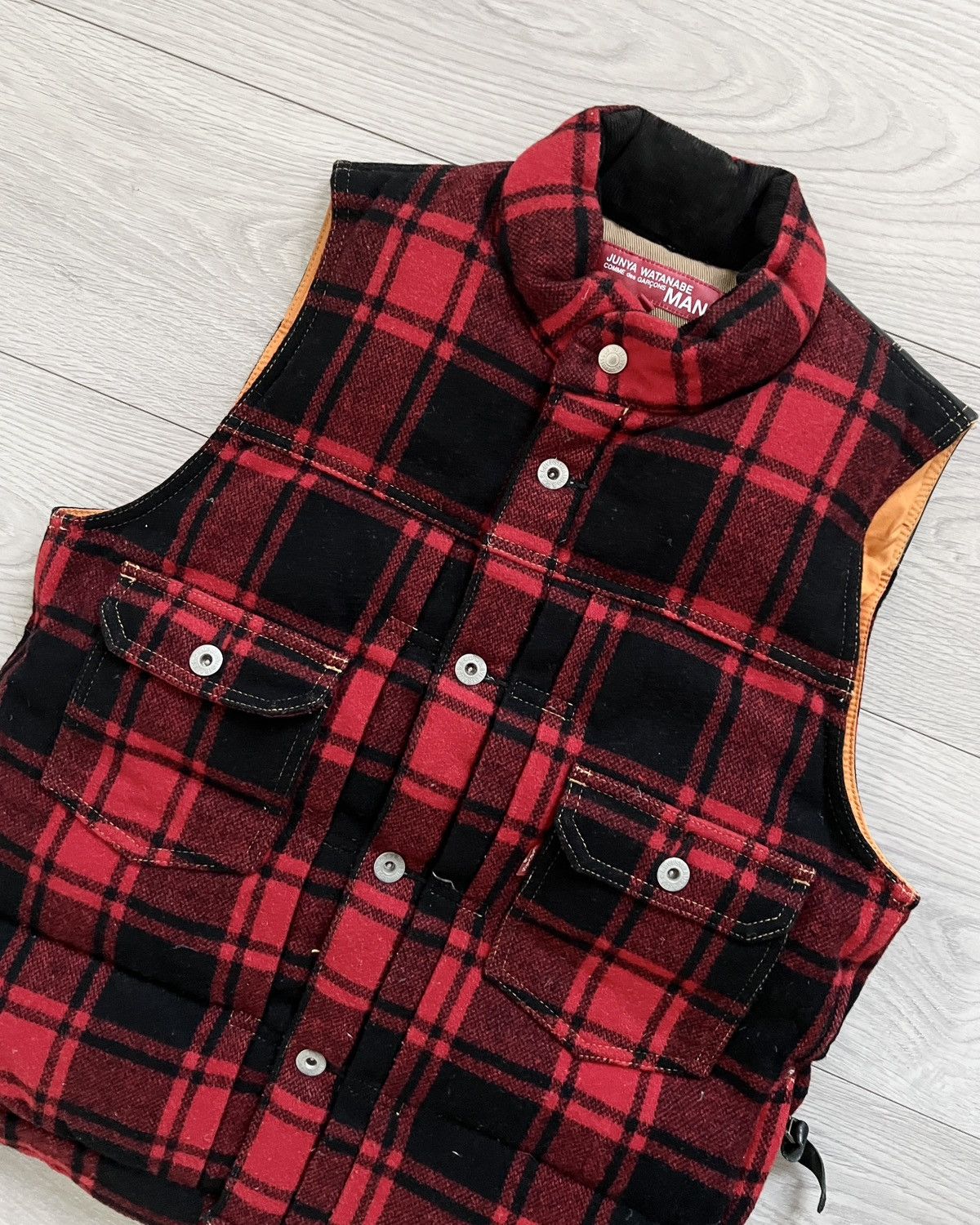 Comme des Garcons Junya Watanabe x Levi's AW2014 Down Puffer Leather Trim Vest Size US S / EU 44-46 / 1 - 4 Thumbnail