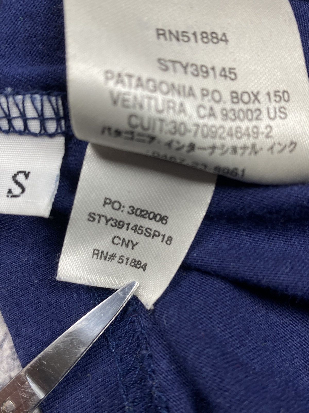 Patagonia Patagonia Organic Cotton Graphic T-Shirt Slim Fit Navy Small Size US S / EU 44-46 / 1 - 14 Thumbnail