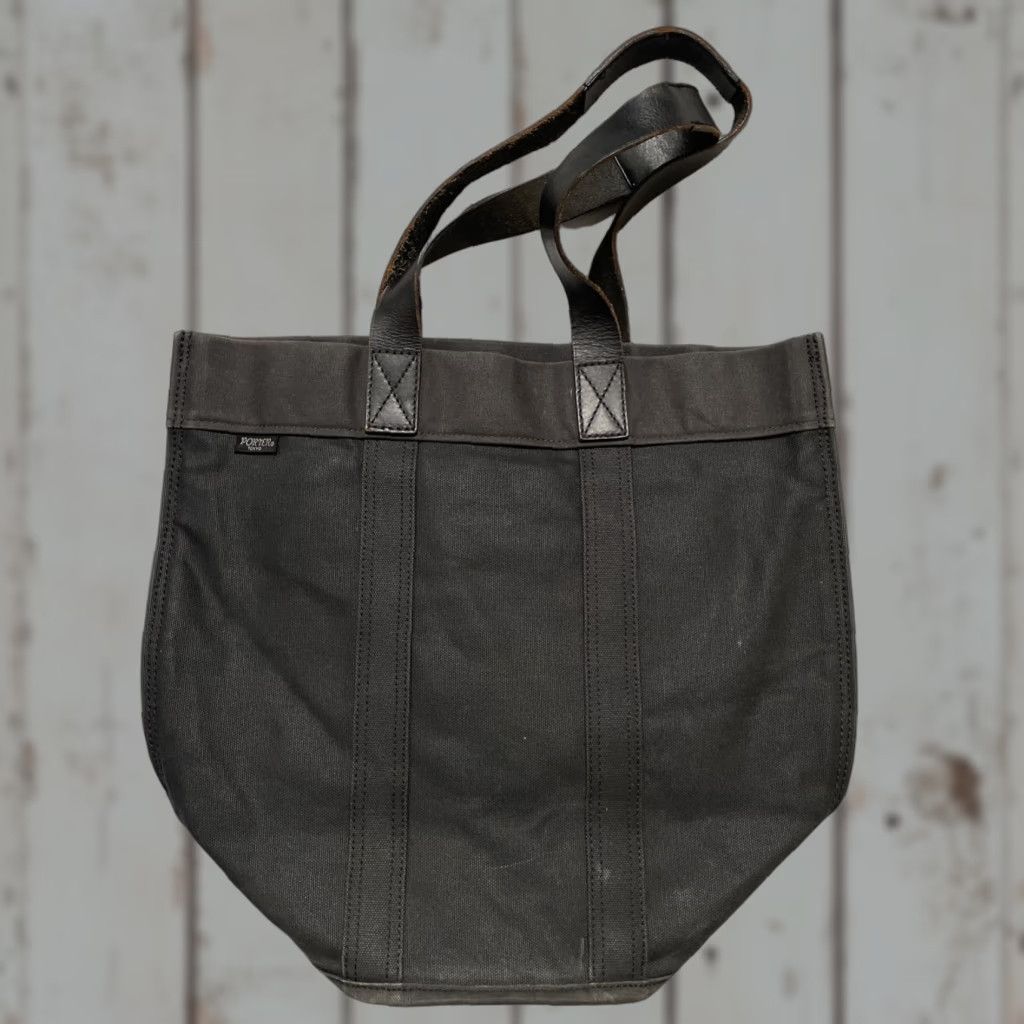 Rue Porter Porter Canvas Leather Tote Bag Travel Unisex Adults Black 1 Size City Designer Minimal Size ONE SIZE - 1 Thumbnail