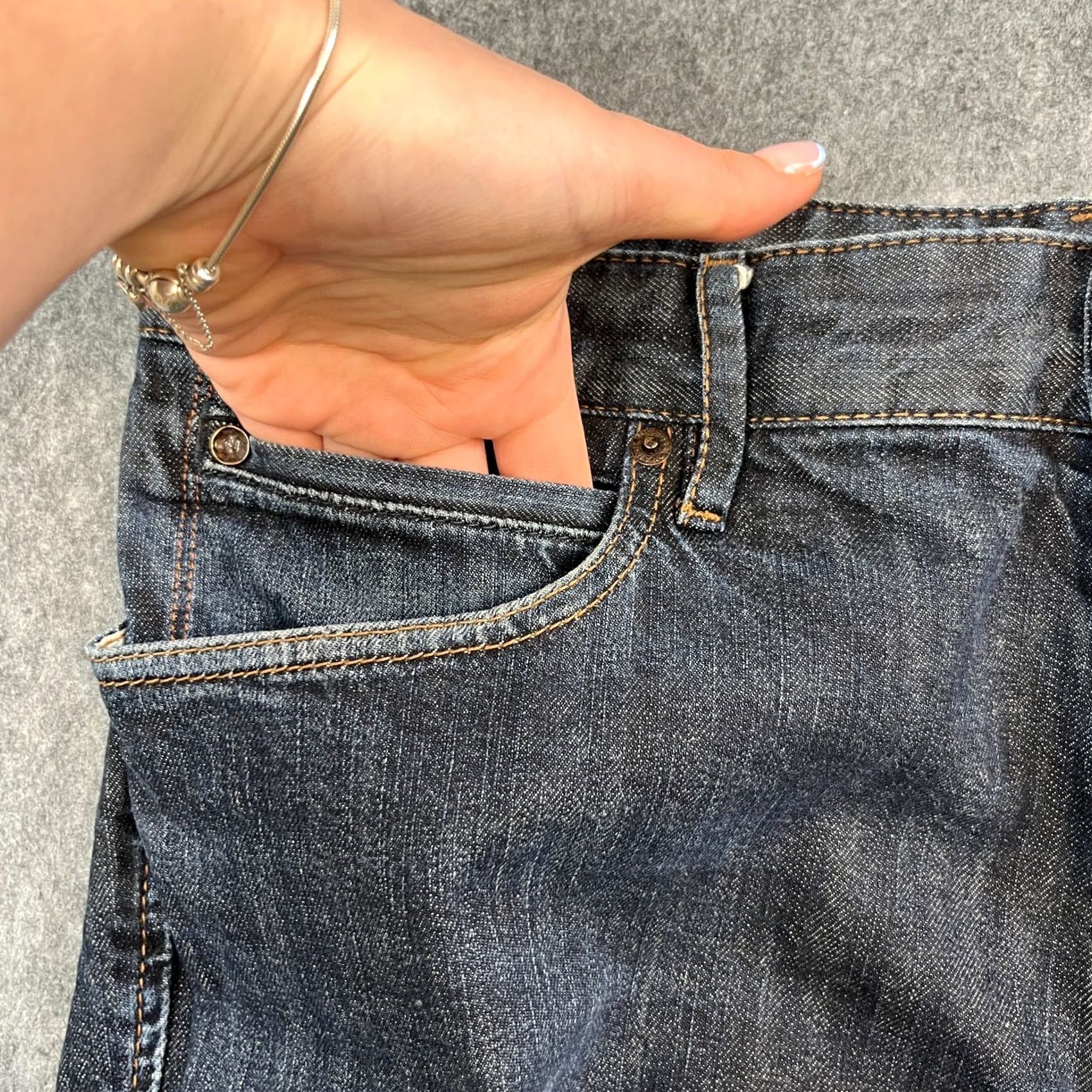 Hugo Boss HUGO BOSS Jeans Straight 36 34 Dark Blue Wash Stretch Whiskers Orange 24 Mens Regular Denim Cotton Elastane 5-Pocket Size US 36 / EU 52 - 7 Thumbnail