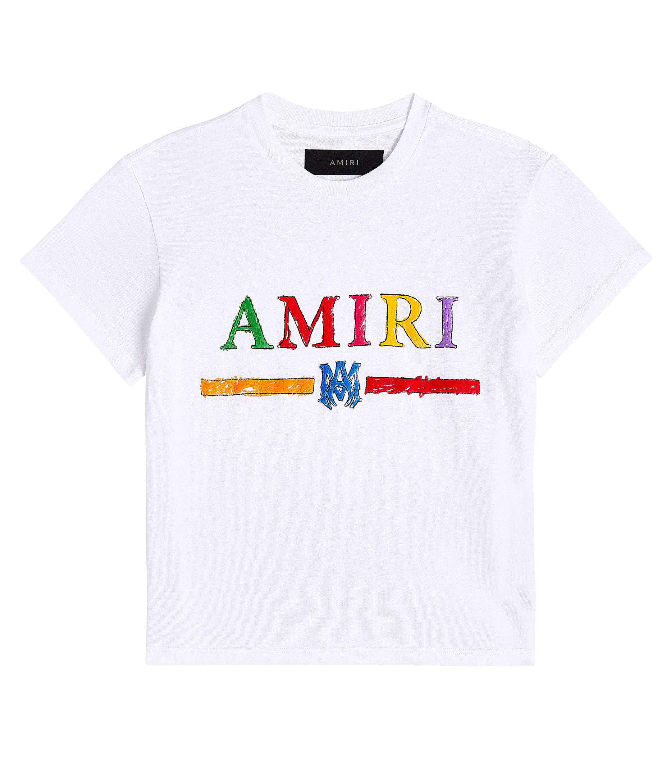 Amiri o1w1db11224 KIDS Crayon Sketch Cotton Jersey T-Shirt White Size US XXS / EU 40 - 1 Thumbnail