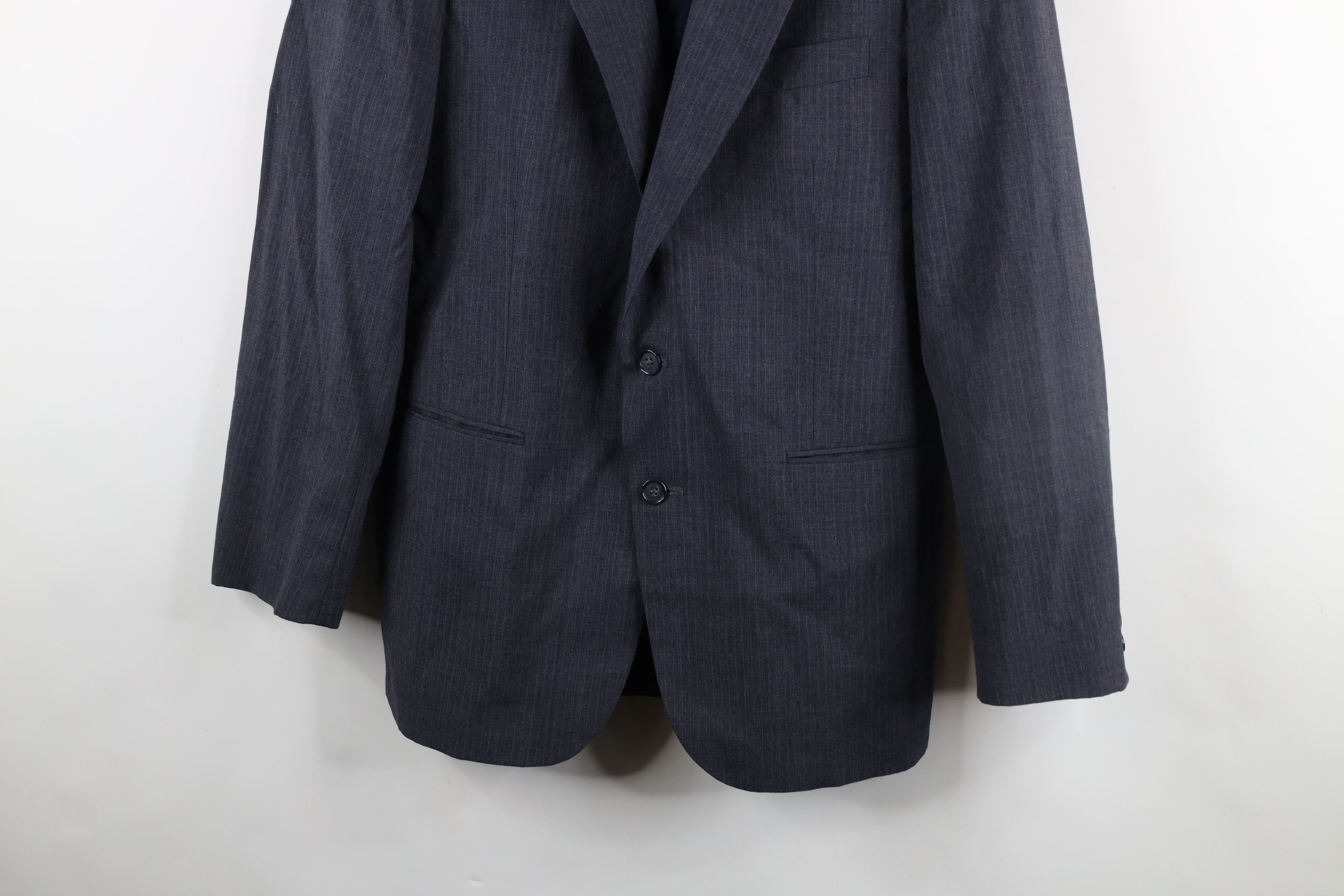 Vintage Vintage 80s 90s Streetwear Pinstriped Suit Coat Jacket Size US L / EU 52-54 / 3 - 3 Thumbnail