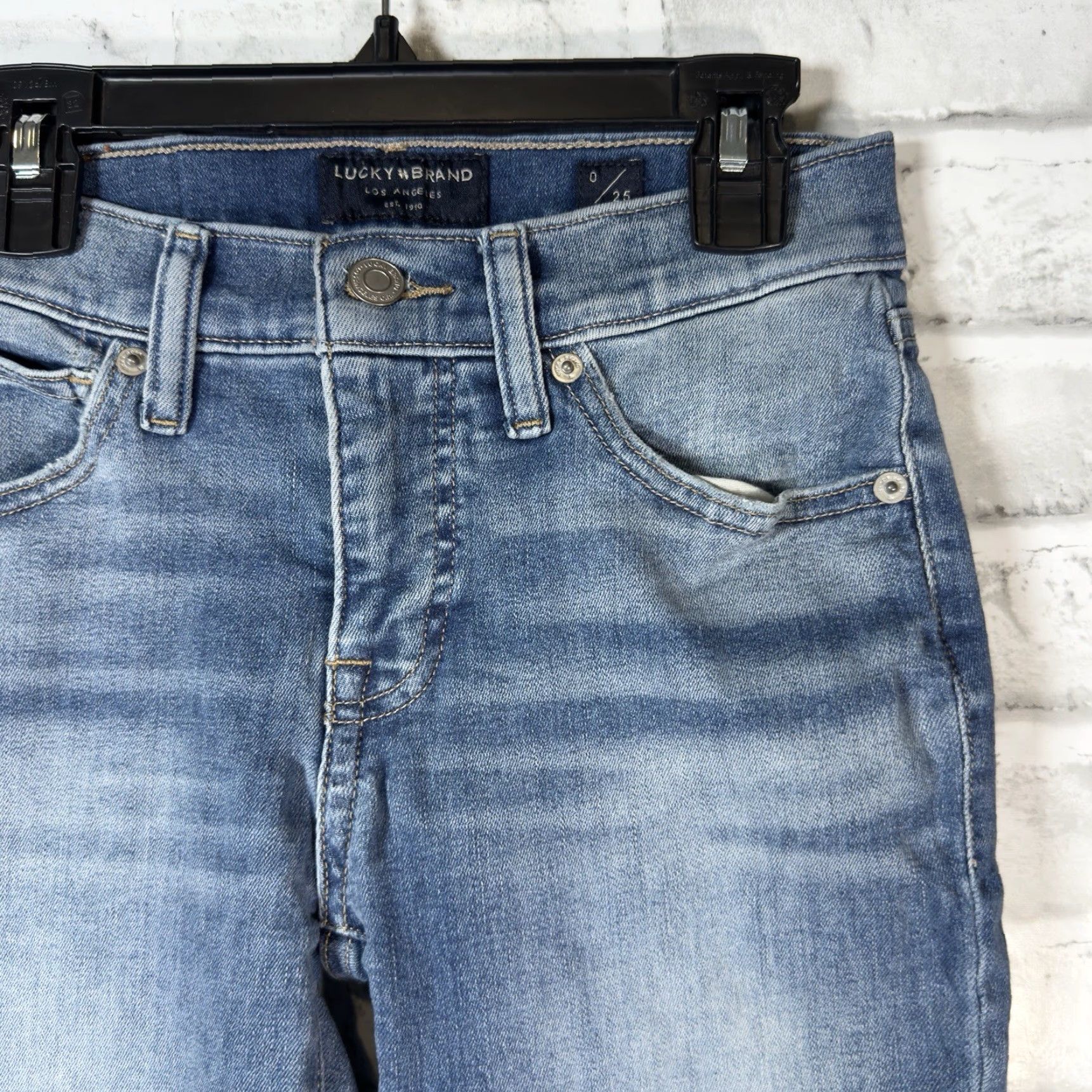 Lucky Brand Lucky Brand Jeans Los Angeles Blue Ankle Mid Rise Skinny Ava Size 0x25 Womens Size 25" / US 0 / IT 36 - 2 Thumbnail