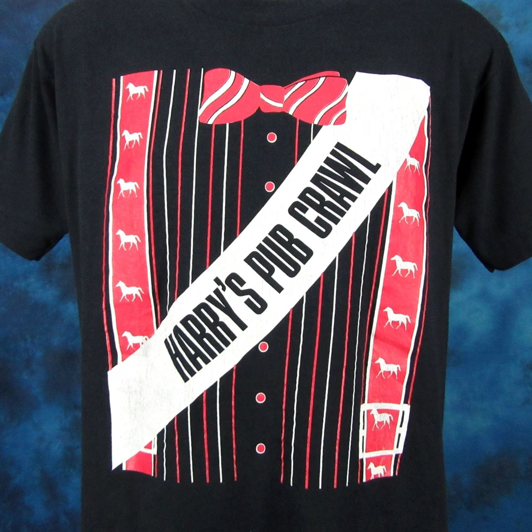 Vintage VINTAGE HARRY'S PUB CRAWL T-Shirt M/L bar beer thin 80s SARATOGA SPRINGS NEW YORK Mens Size US M / EU 48-50 / 2 - 3 Thumbnail