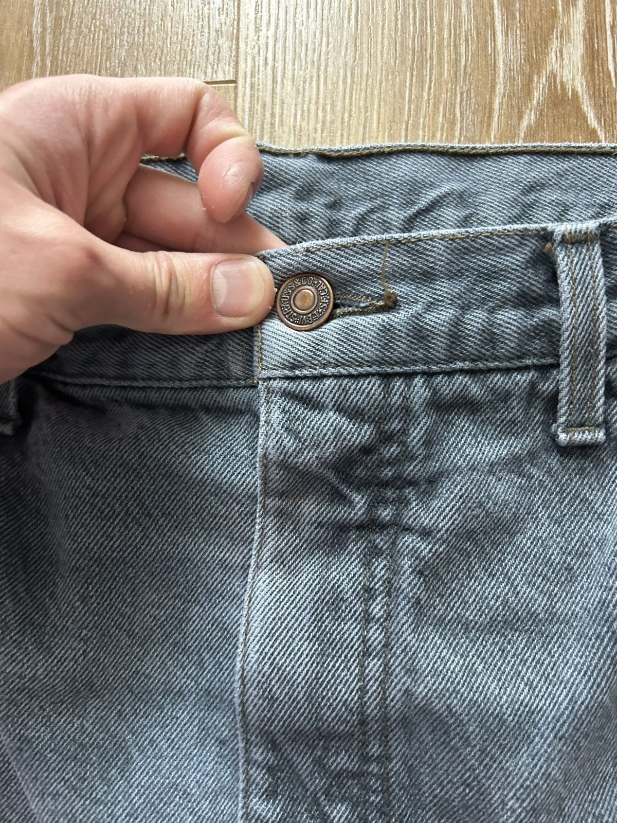 Levi's × Levi's Vintage Clothing × Vintage 🔥VINTAGE BAGGY LEVIS 615 ASH GRAY DENIM JEANS 1997🔥 Size US 38 / EU 54 - 8 Thumbnail