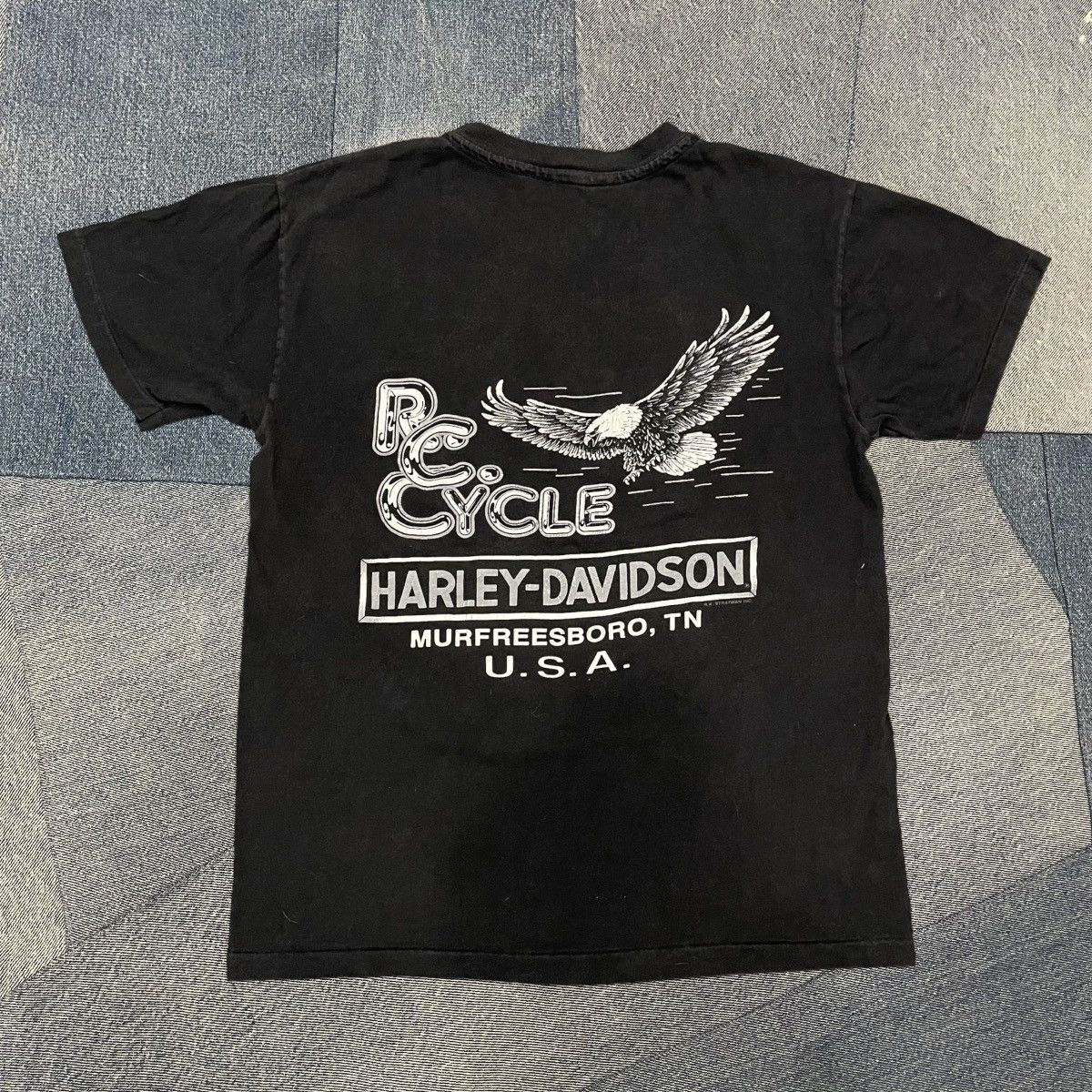 Harley Davidson × Vintage CRAZY Vintage 90s Single-Stich Harley Davidson Tee Size US M / EU 48-50 / 2 - 2 Thumbnail