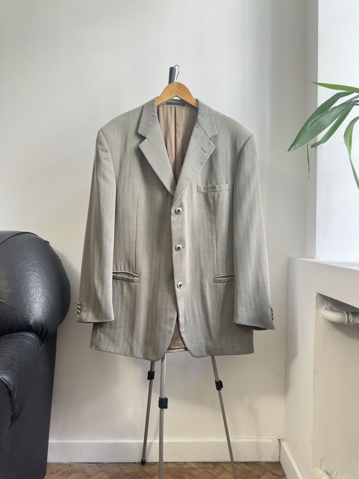 Versace Versace Classic V2 Vintage Grey Blazer Men's Size 50R - 2 Thumbnail