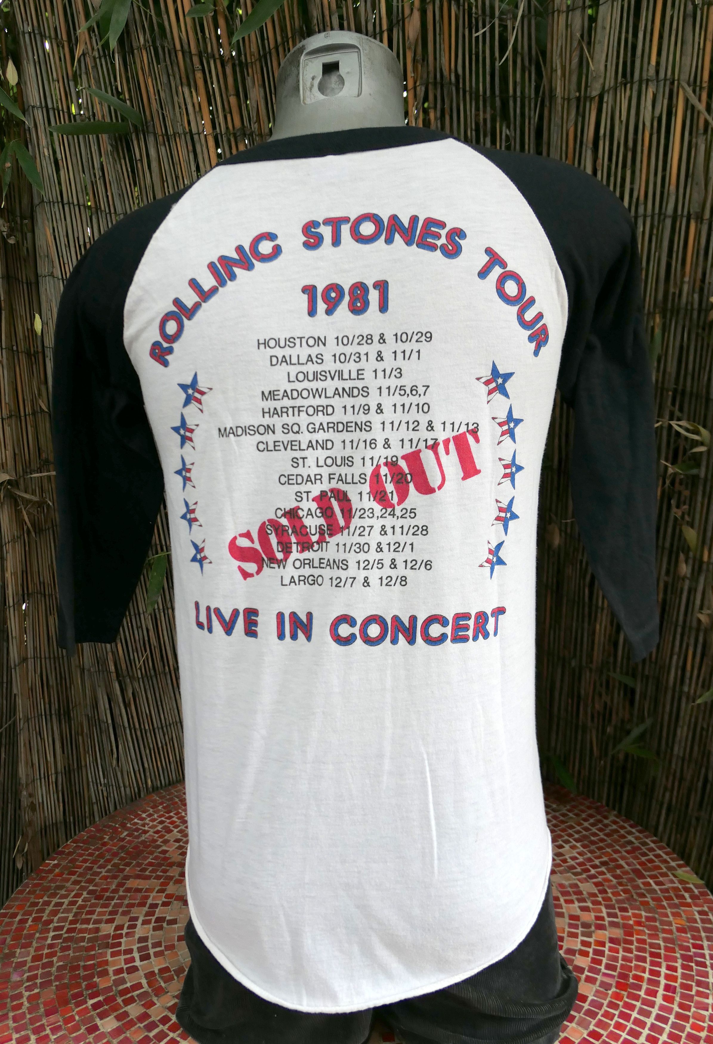 Vintage 80's Vintage 1981 THE ROLLING STONES Raglan Tour T Shirt M Size US M / EU 48-50 / 2 - 2 Thumbnail