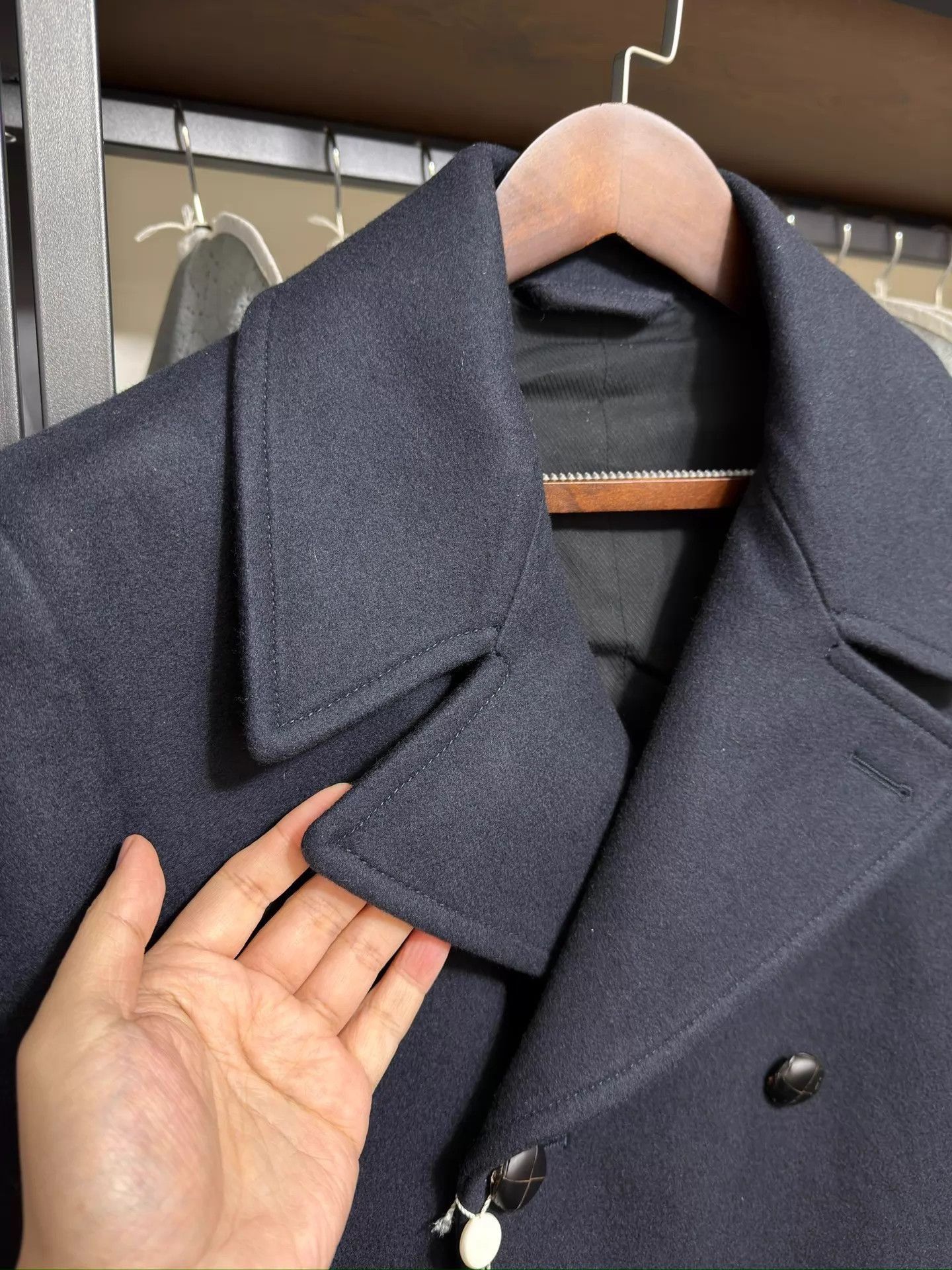 Maison Margiela Blue Double-Breasted Heavy Coat Size M Size US XXS / EU 40 - 3 Thumbnail