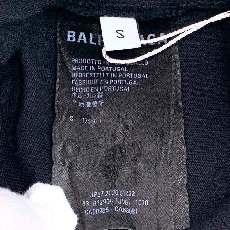 Balenciaga Balenciaga Black logo monogrammed embroidered cotton crew Size US S / EU 44-46 / 1 - 7 Thumbnail